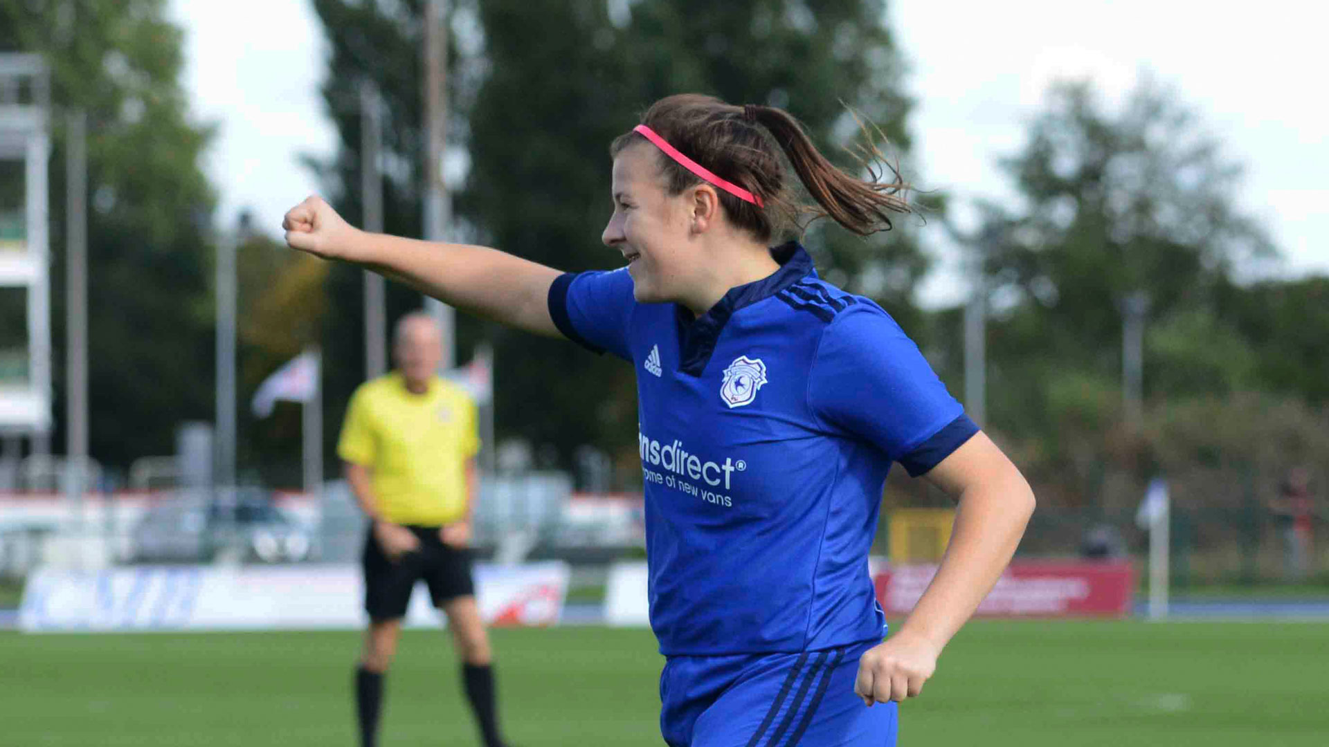 Megan Saunders in action for the Bluebirds...