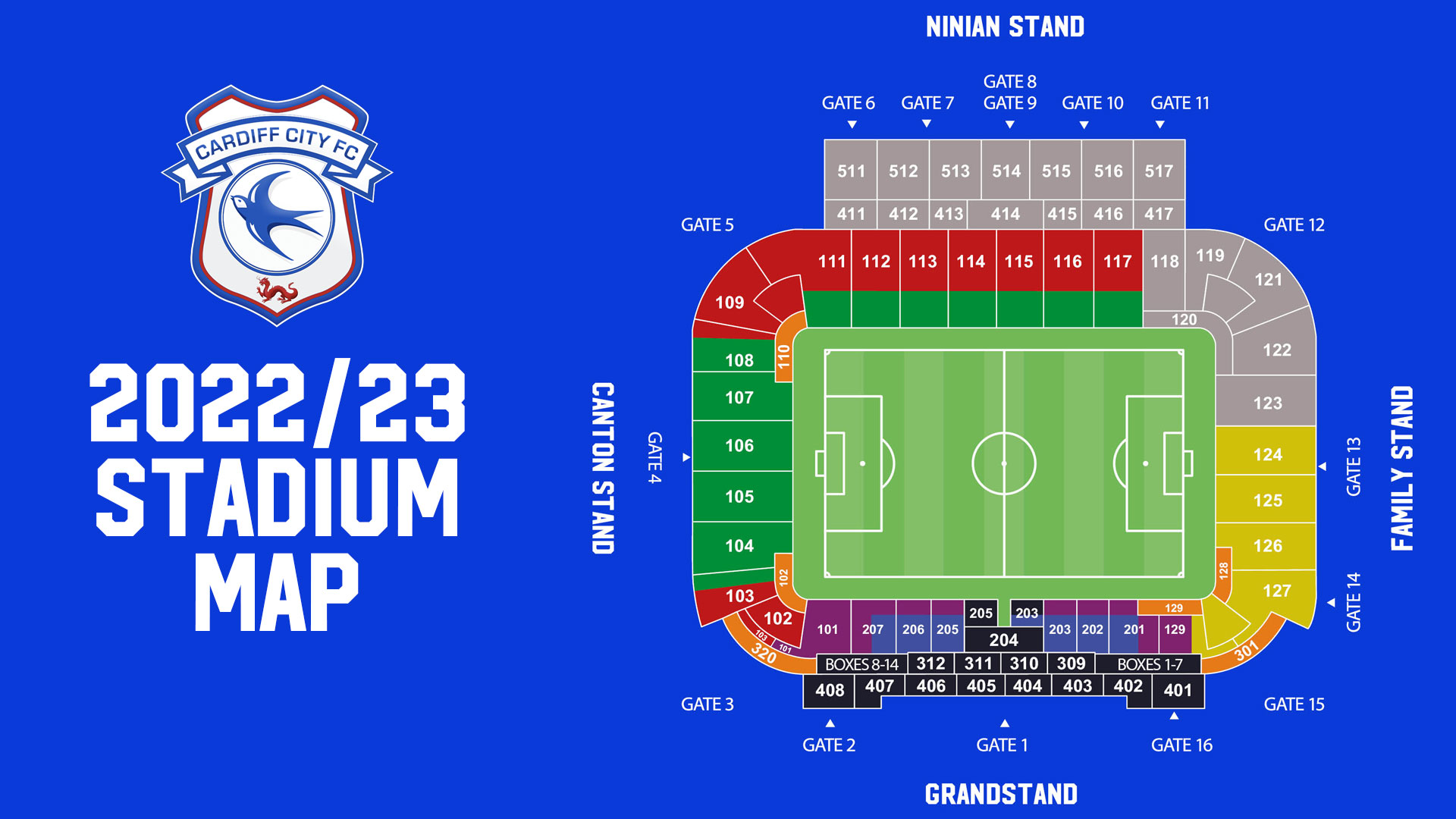 2022/23 Stadium Map