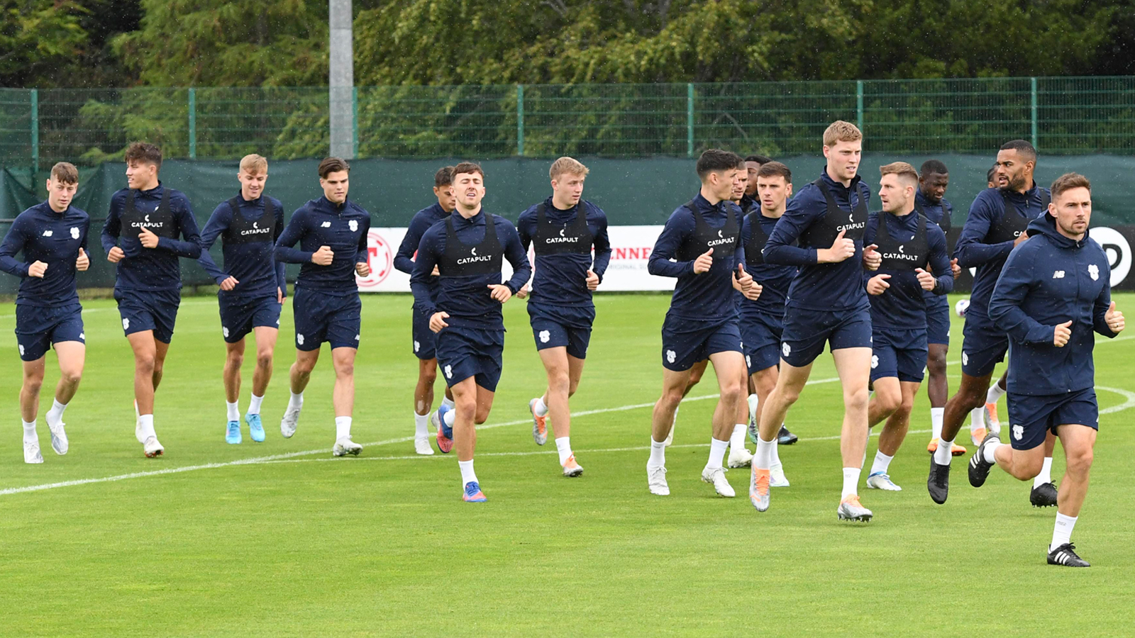 Cardiff City squad training in Scotland