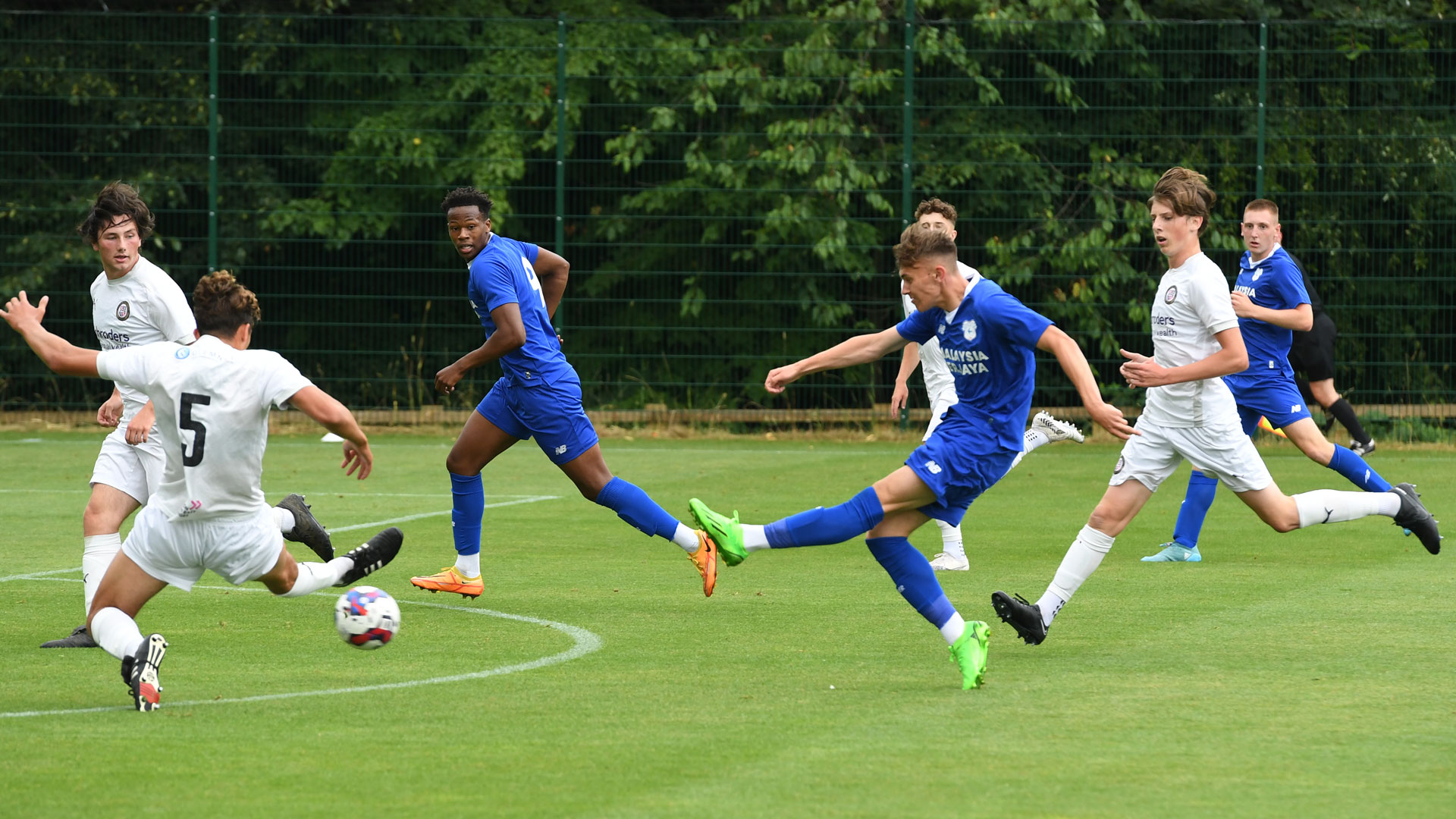 The Bluebirds in pre-season action...