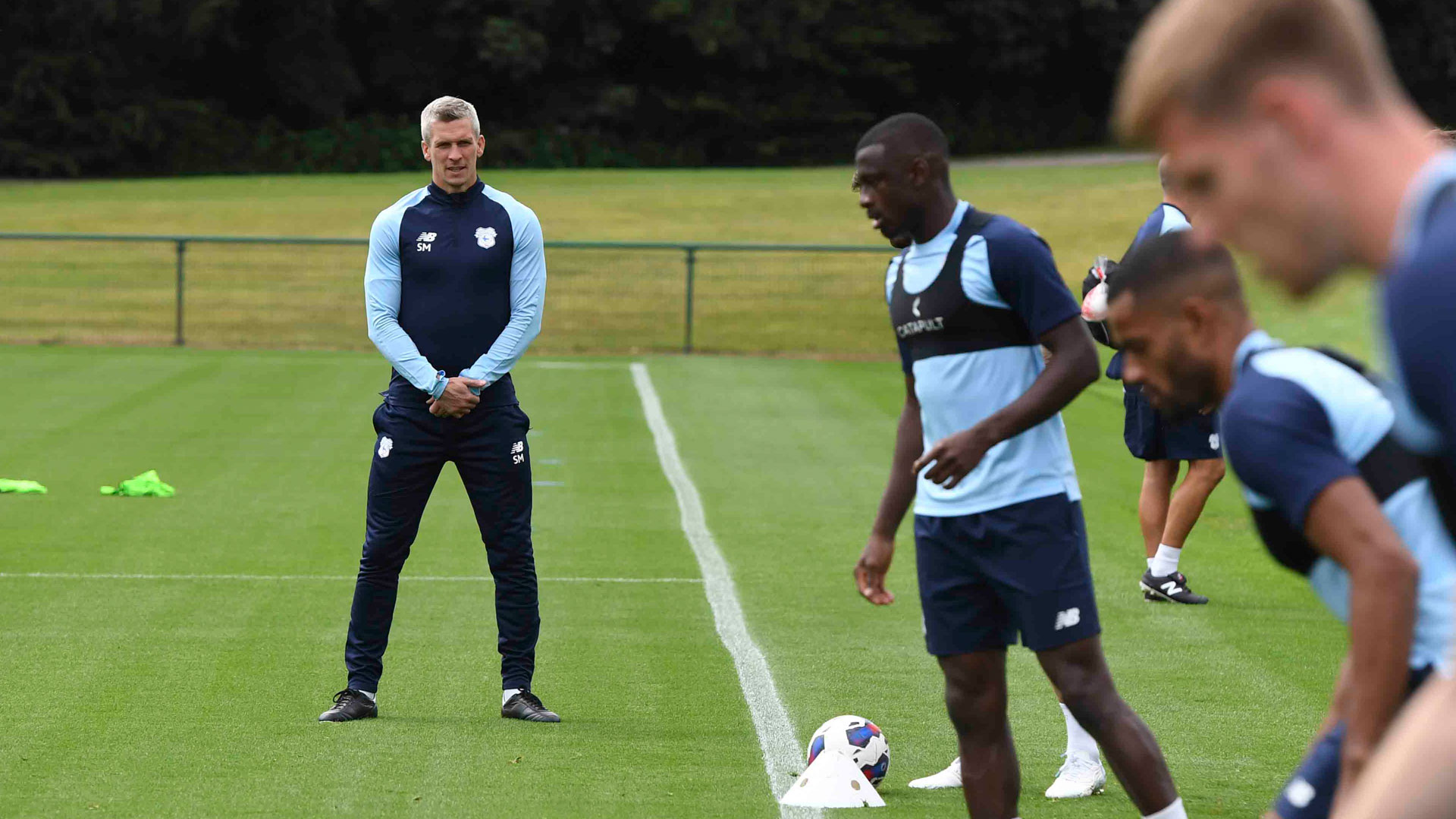 City boss Steve Morison in training...