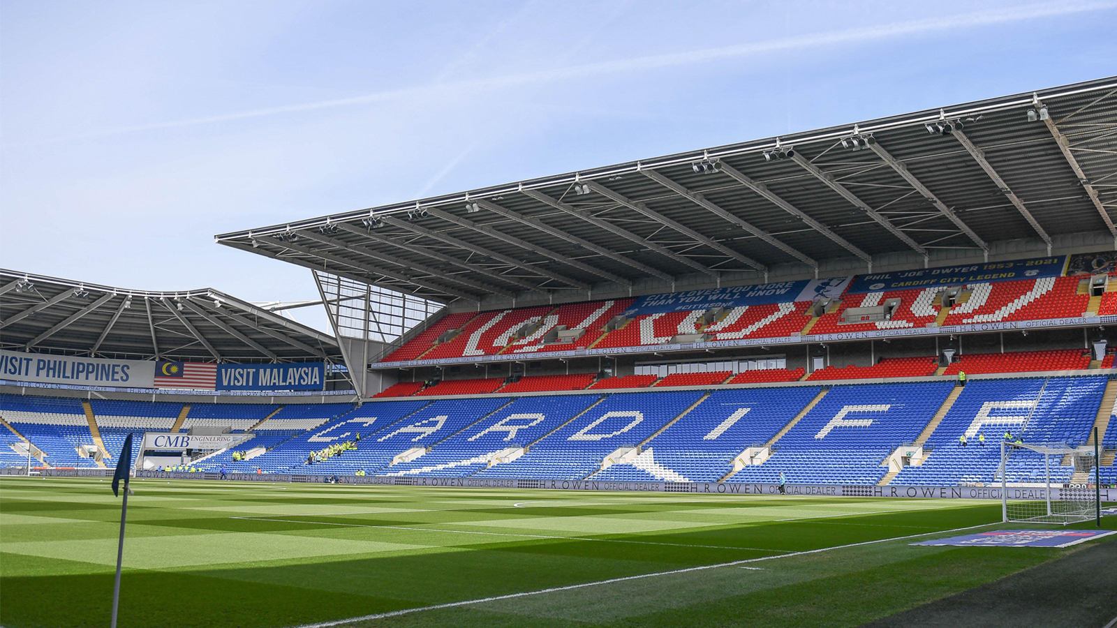 The extended Ninian Stand at Cardiff City Stadium once completed