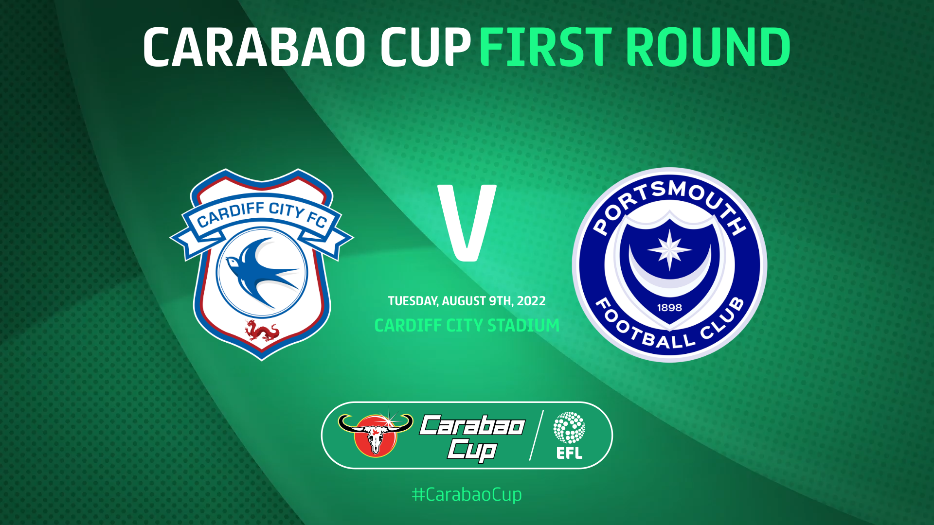 City host Portsmouth in the Carabao Cup First Round...