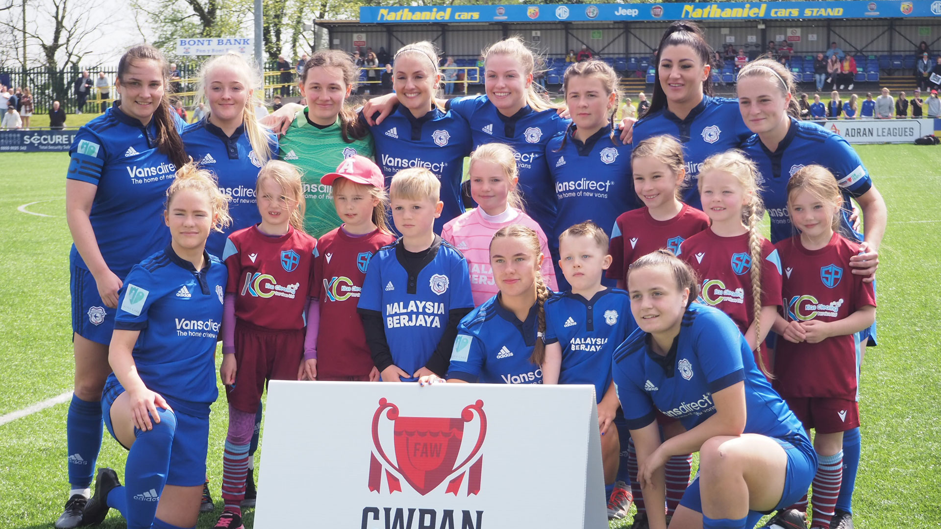 Ceryn and the City team at the FAW Women's Cup final...