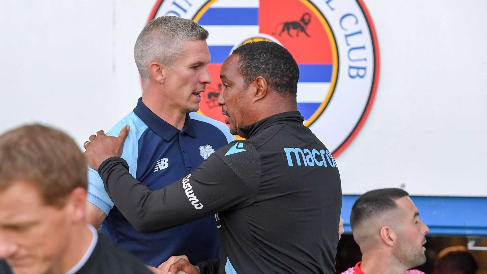 Steve Morison and Paul Ince at the Select Car Leasing Stadium...