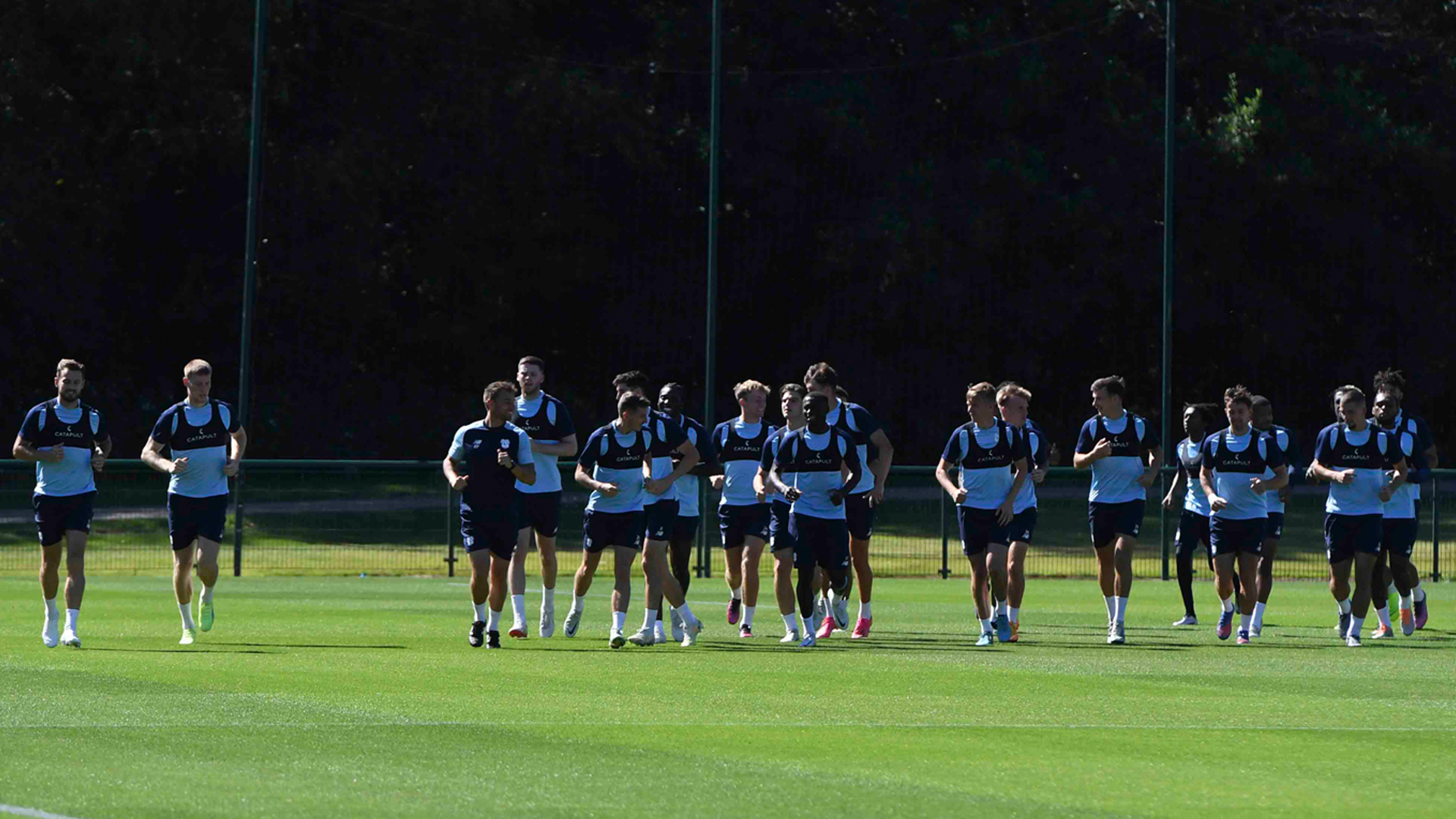 Cardiff City players training