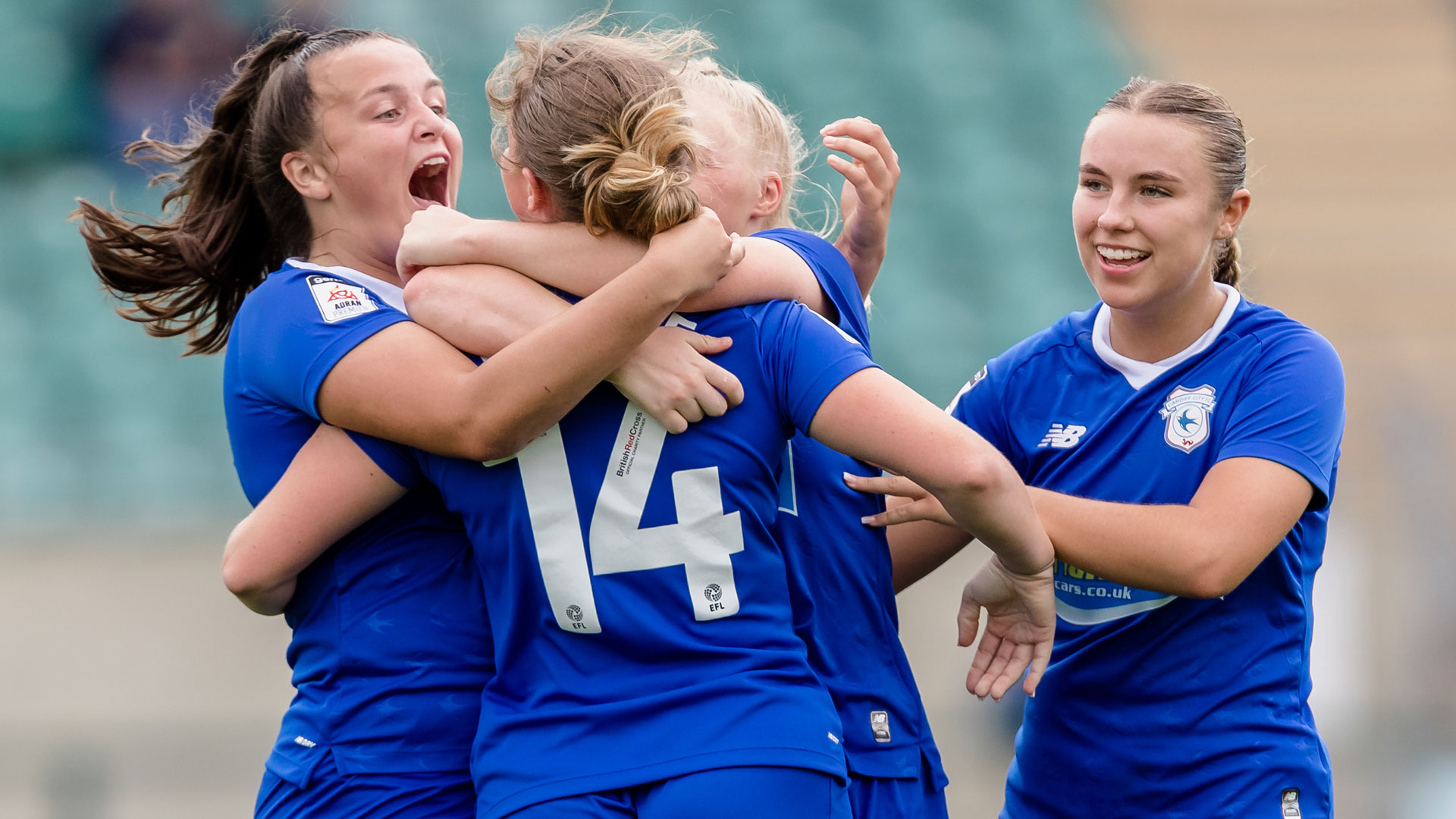 City celebrate Phoebie Poole's goal...