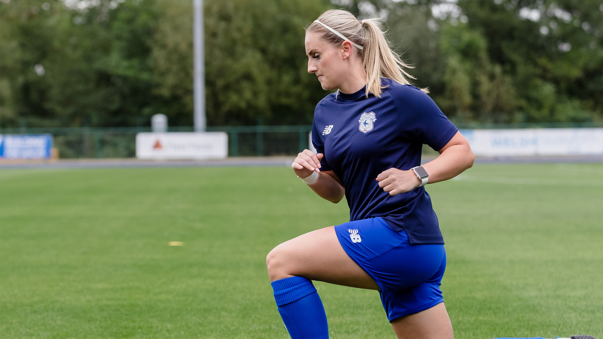 City defender Hannah Power...