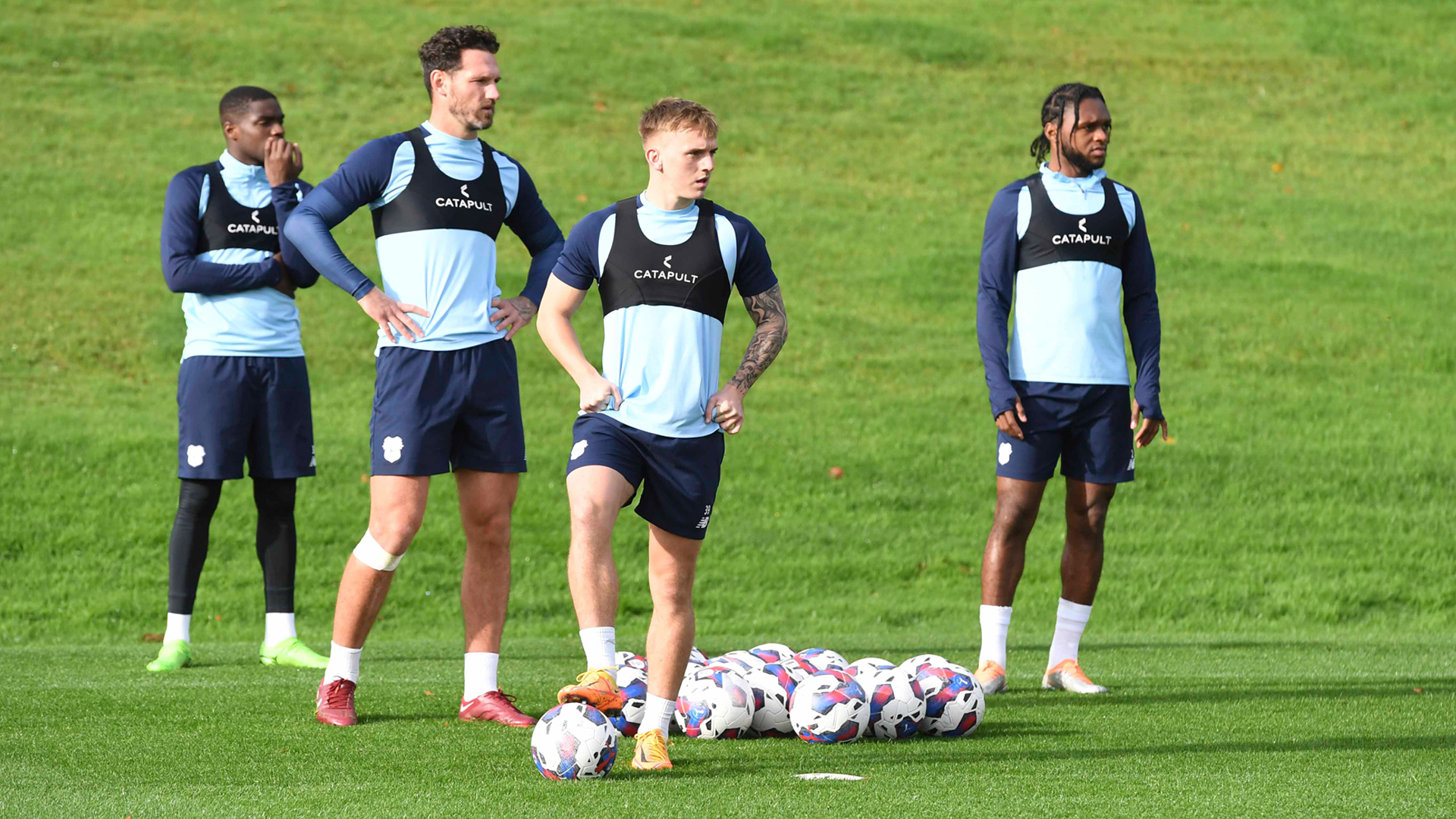 Isaak Davies trains with the Bluebirds.