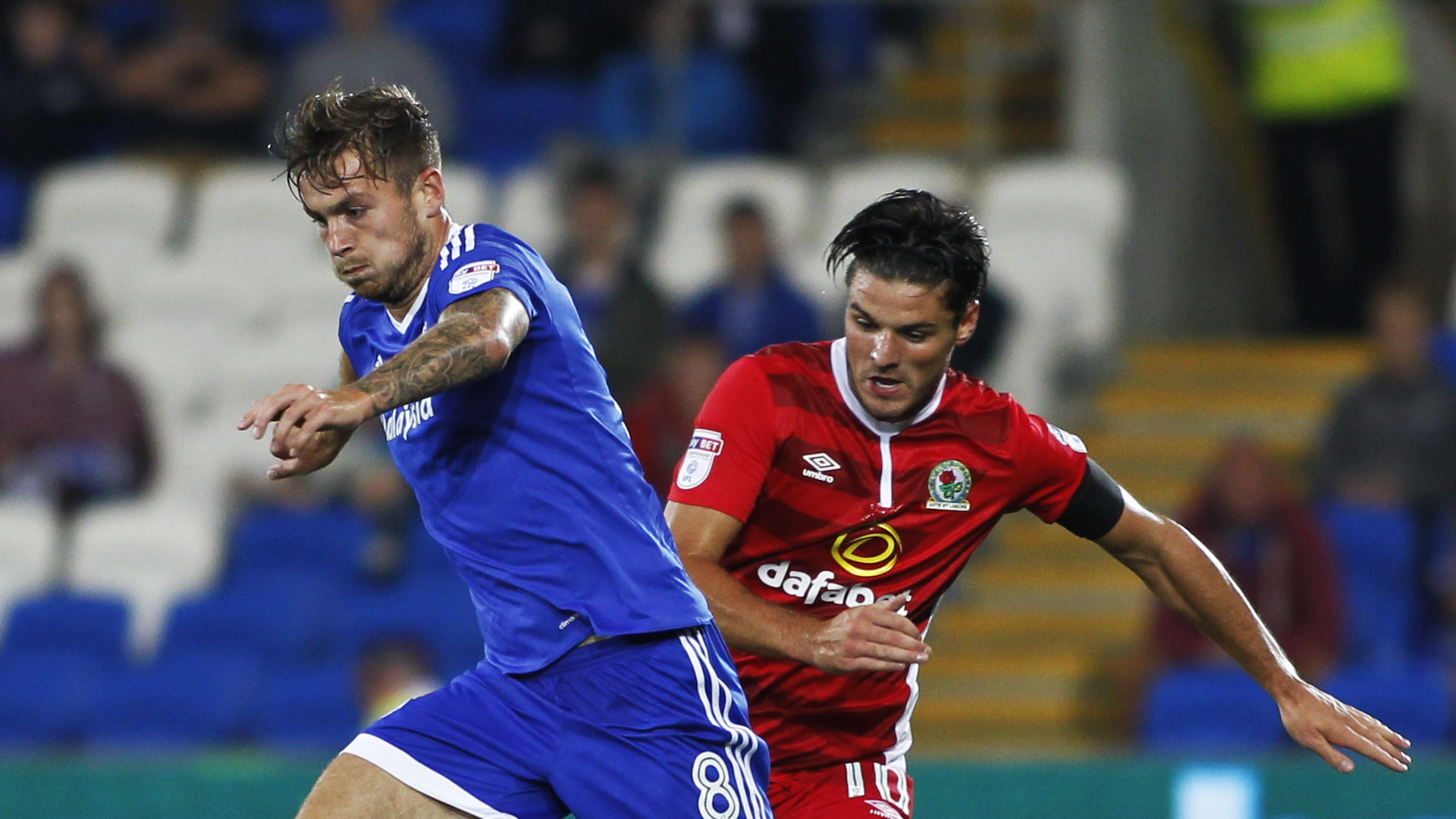 Joe Ralls in action against Blackburn Rovers in 2016...