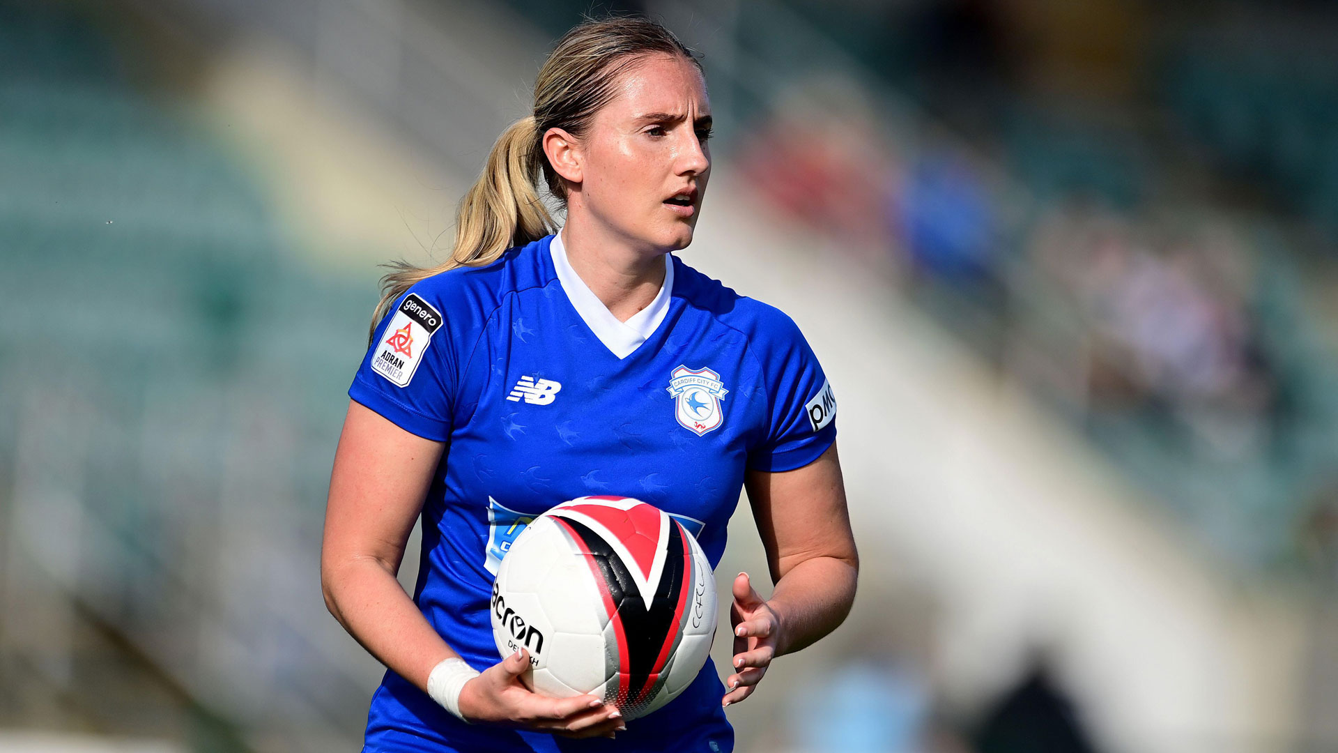 Hannah Power is a key player for Cardiff City FC Women...