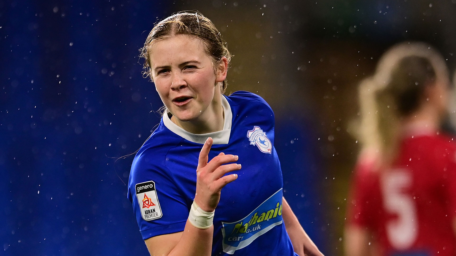 Eliza Collie celebrates her goal at CCS...