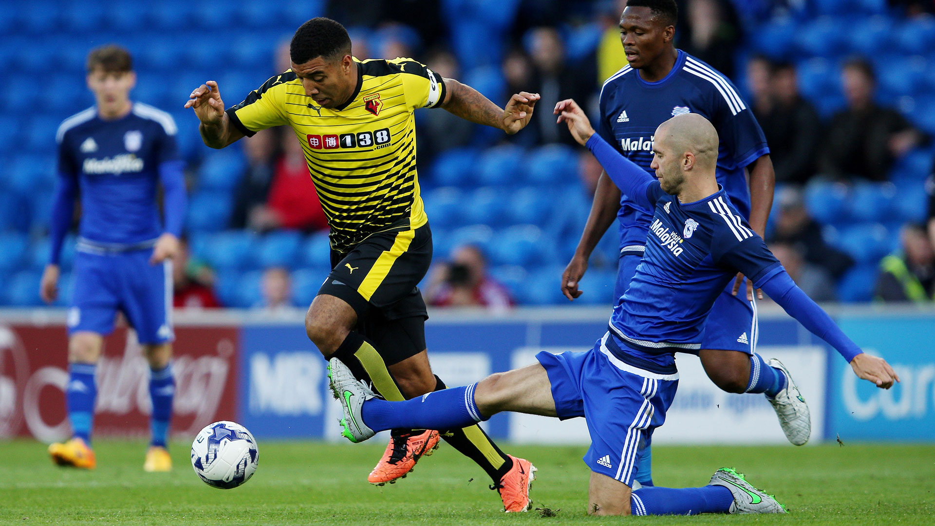 Matthew Connolly in action for City against Watford...