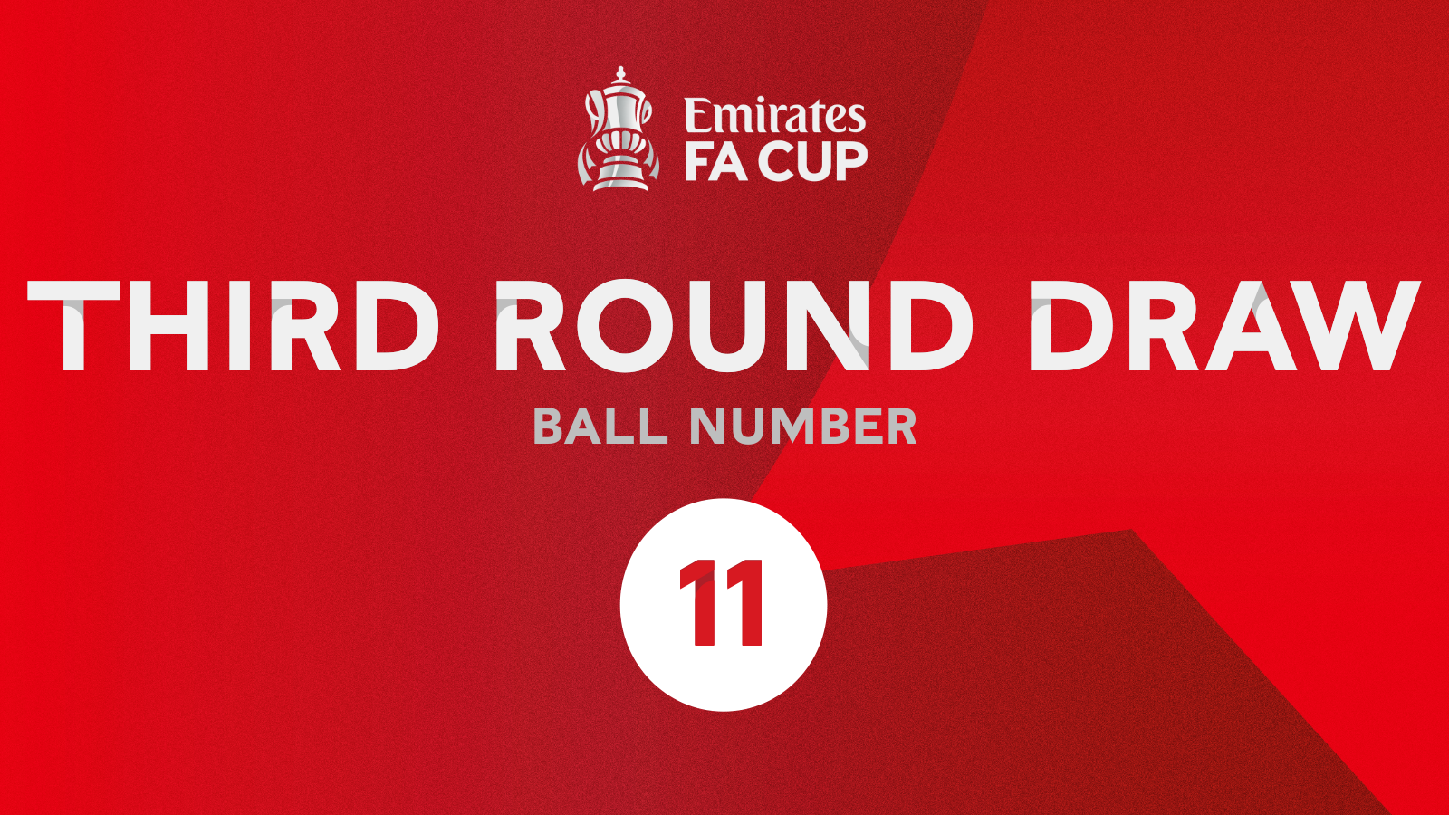 Emirates FA Cup Third Round Draw - Ball number 11