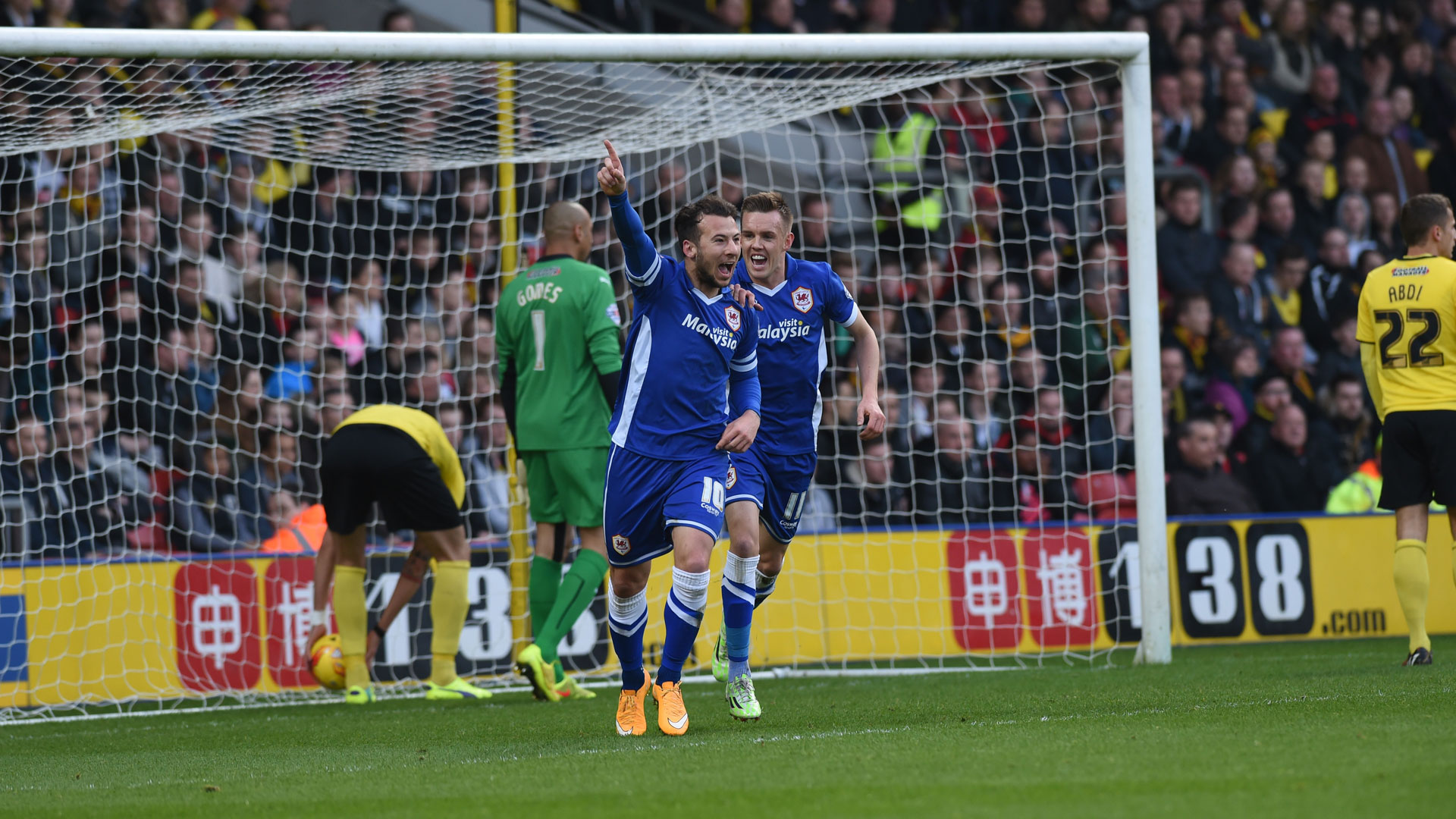 Adam Le Fondre nets the winner at Watford...