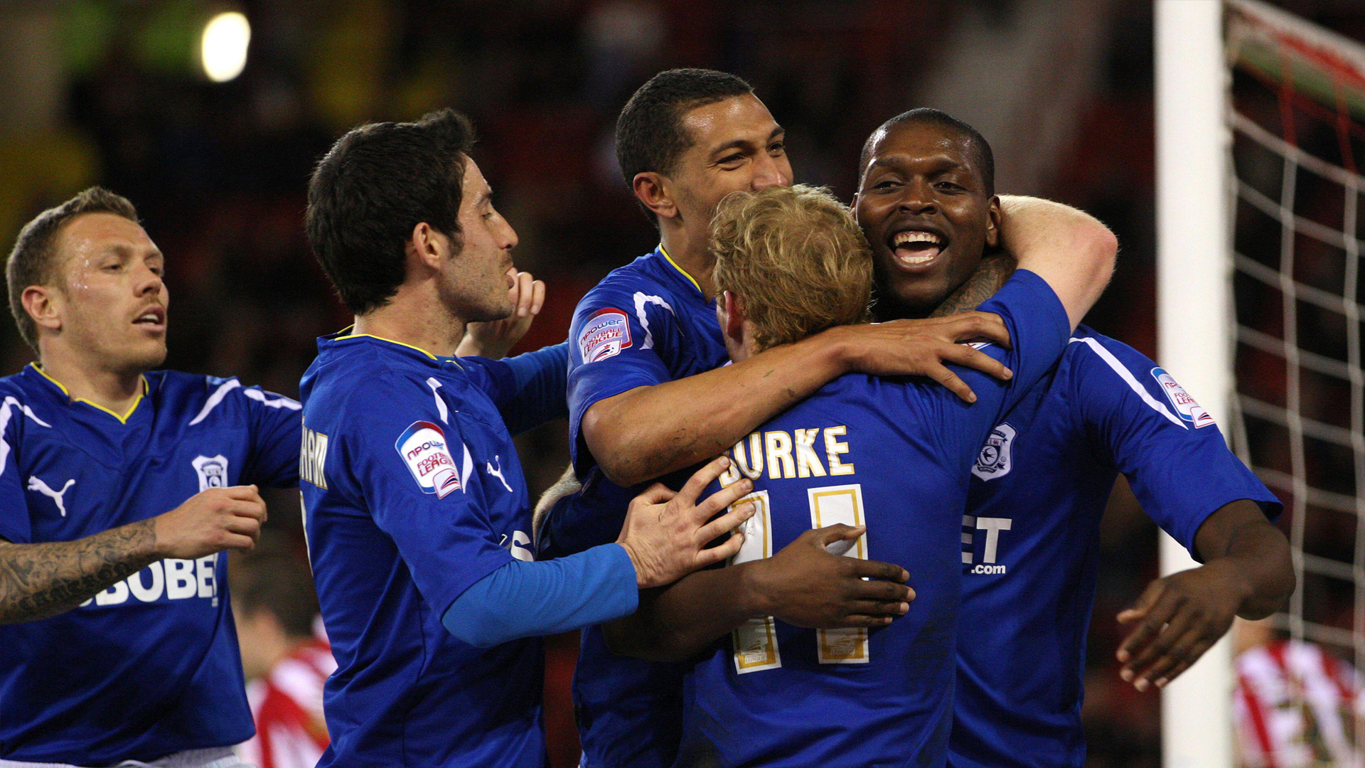 City players celebrate vs. Sheffield United - 2011