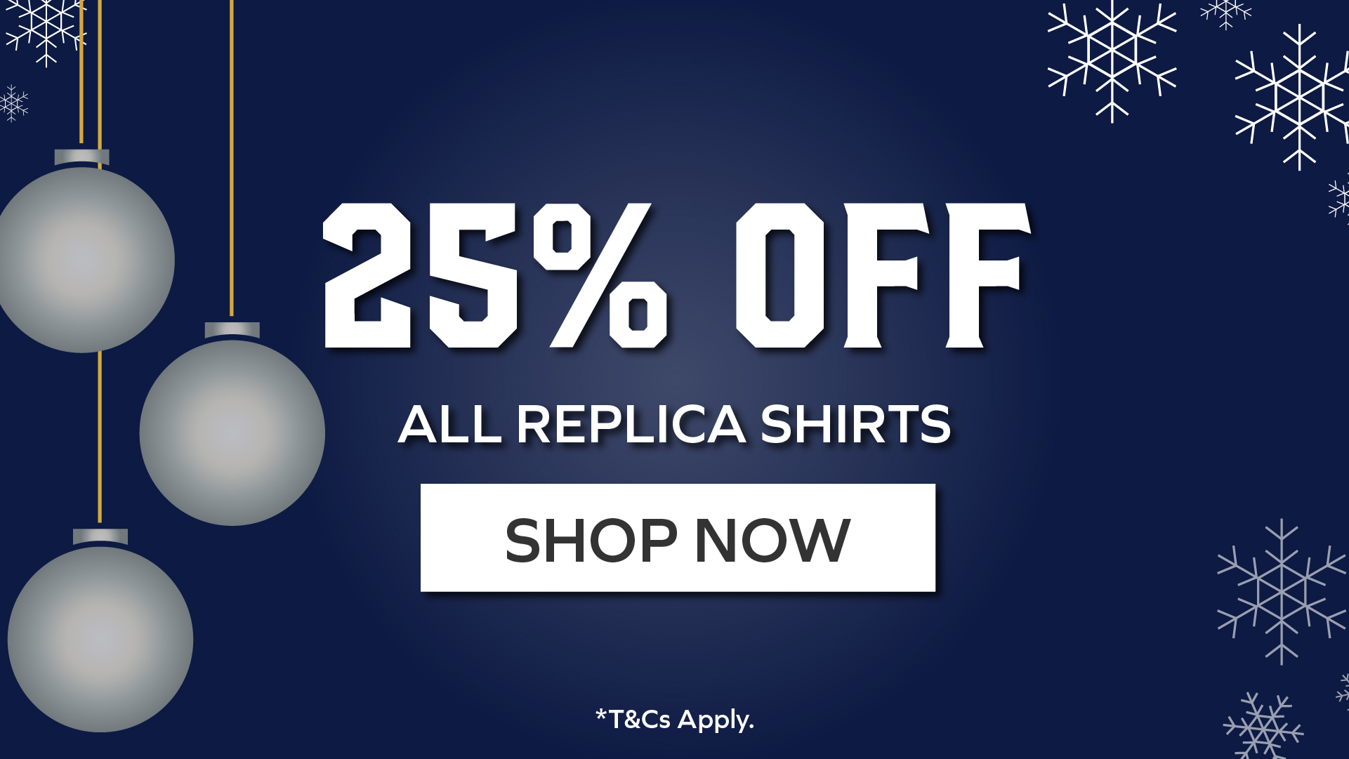 25% off replica shirts!