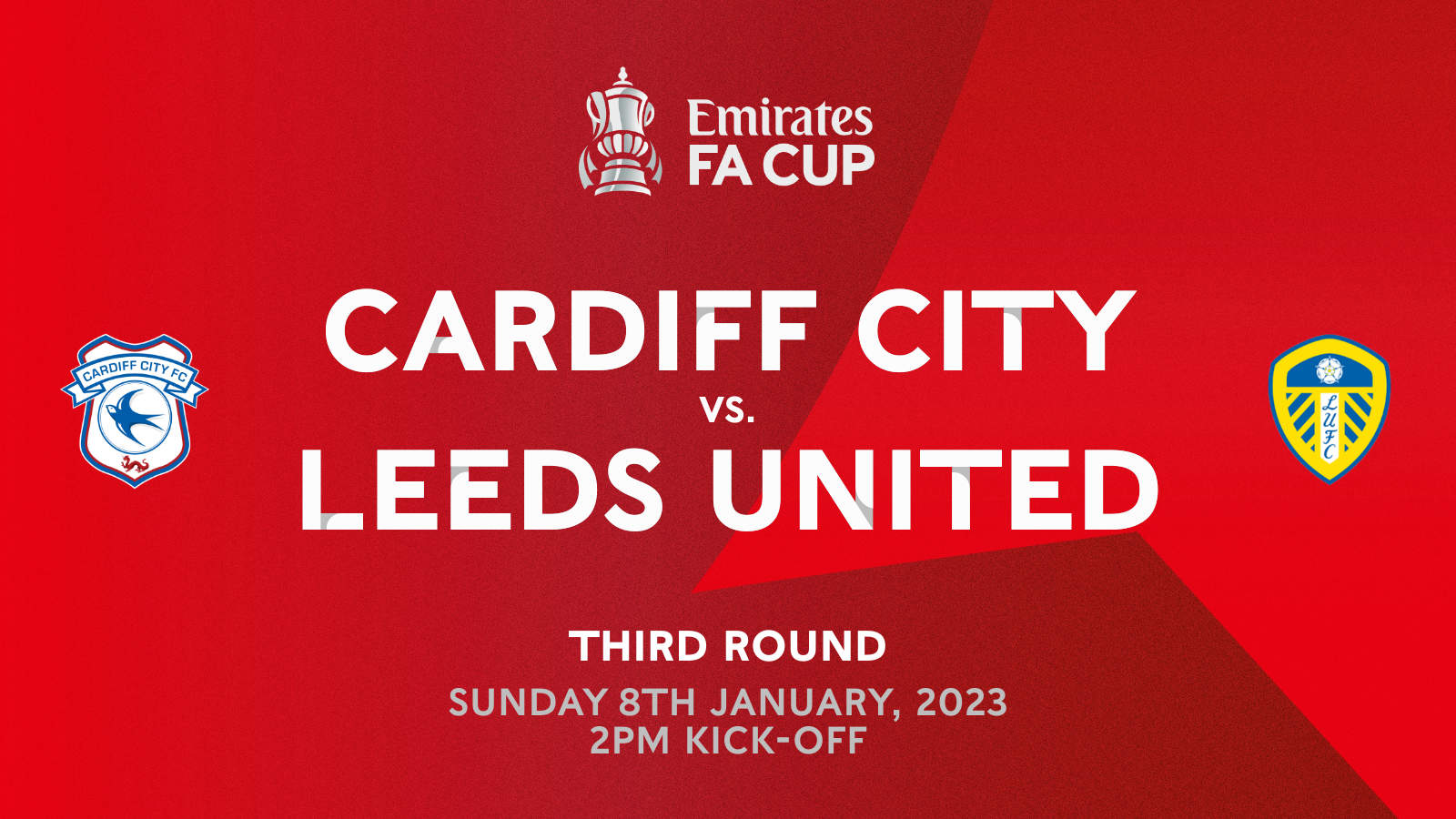 Cardiff City vs. Leeds United (Third Round) (FA Cup) 1/8/23