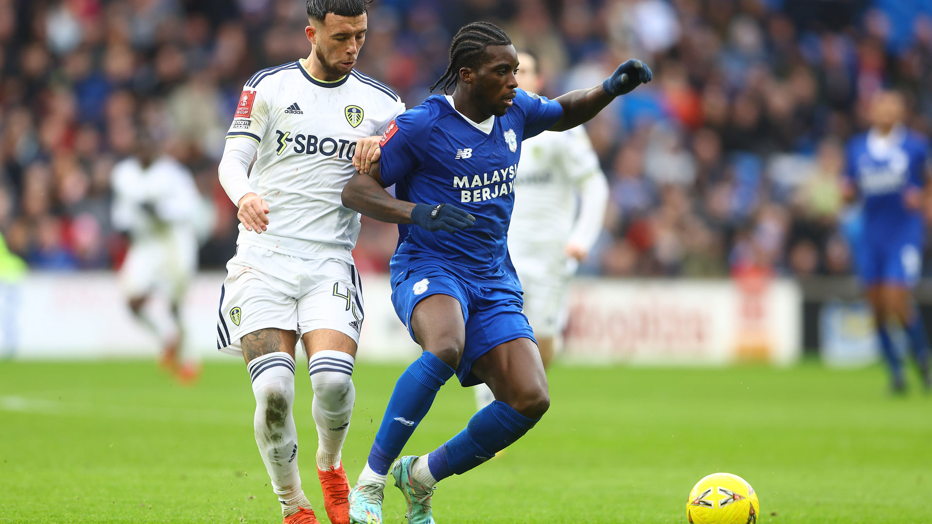 Sheyi Ojo in action against Leeds United...