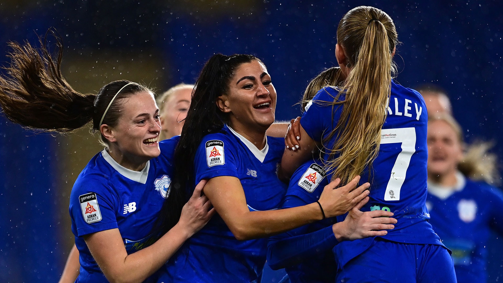 The Bluebirds celebrating at CCS...