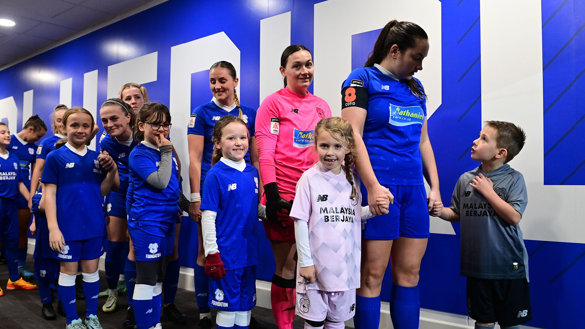 The Bluebirds get ready to walk out at CCS...