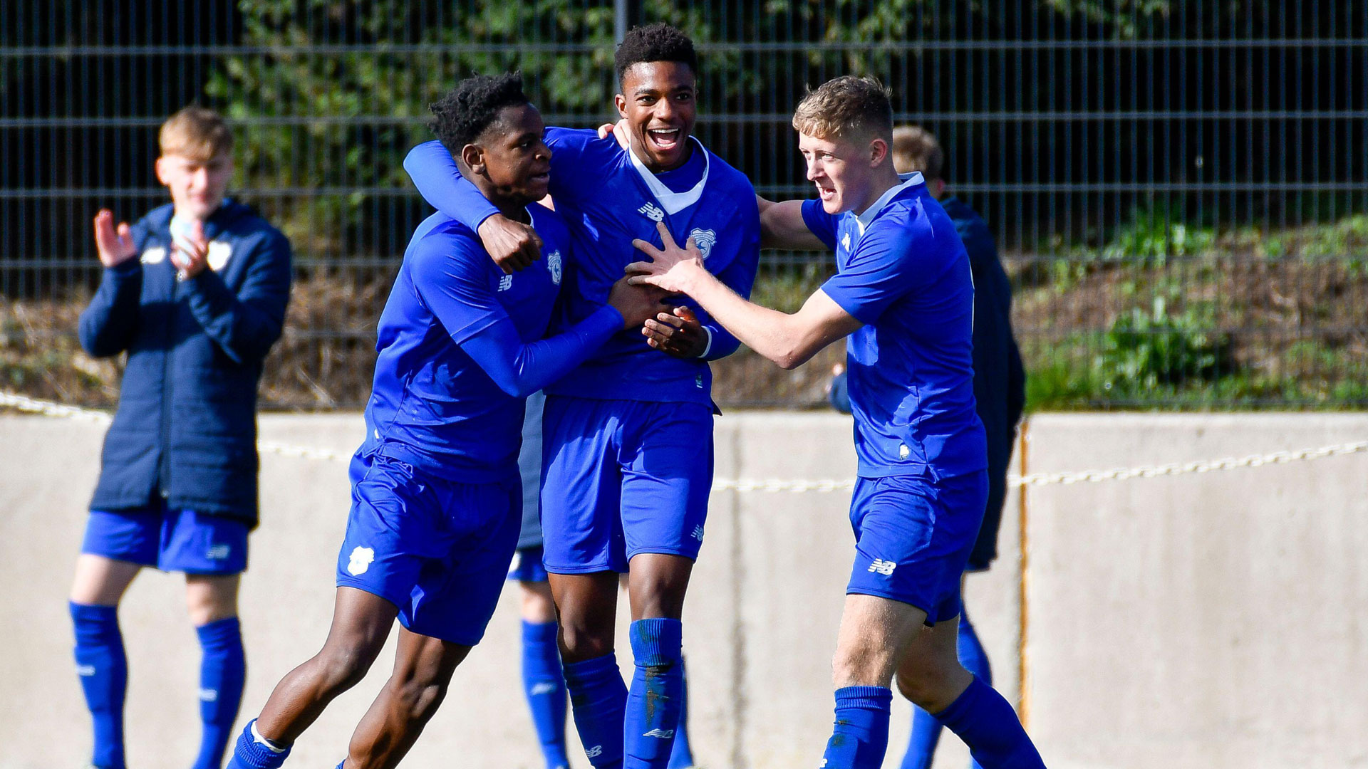 Japhet Matondo celebrates his and City's leveller...