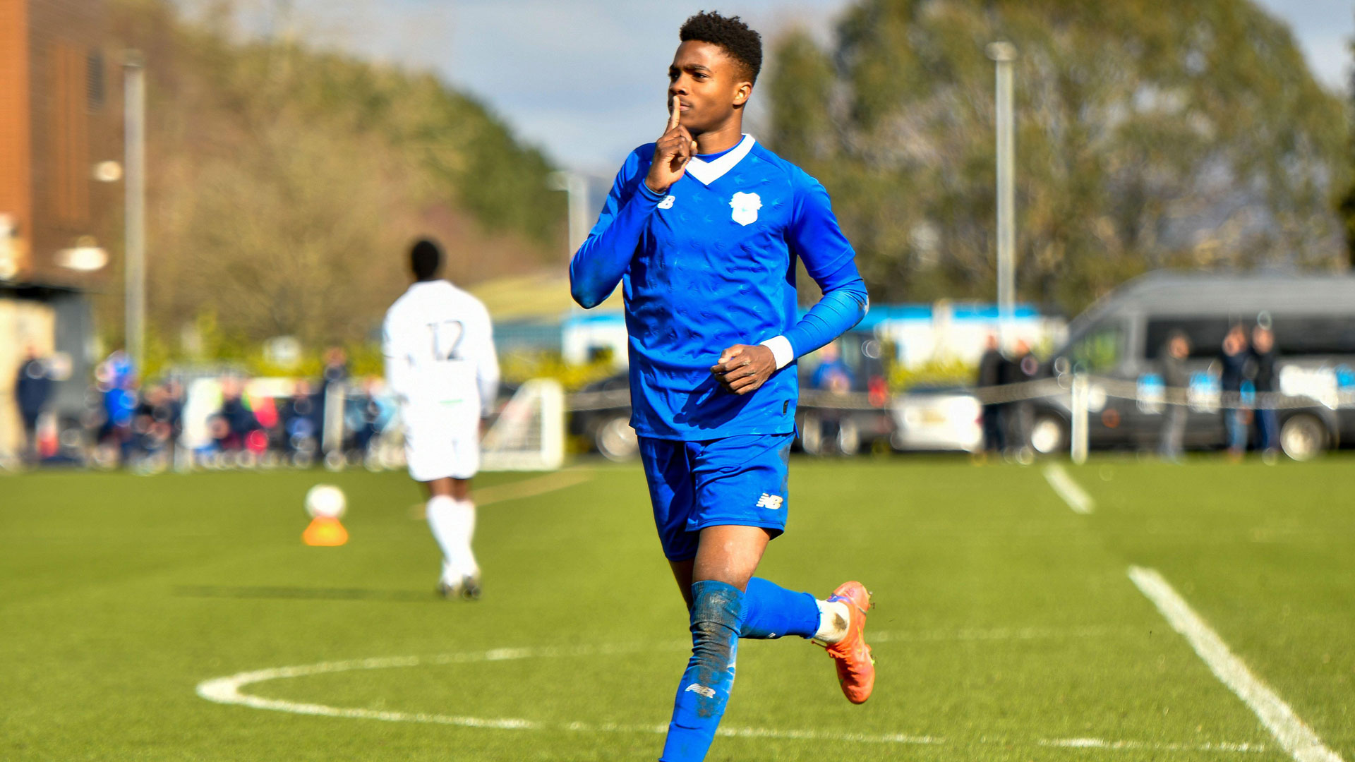 Tanatswa Nyakuhwa celebrates for City...