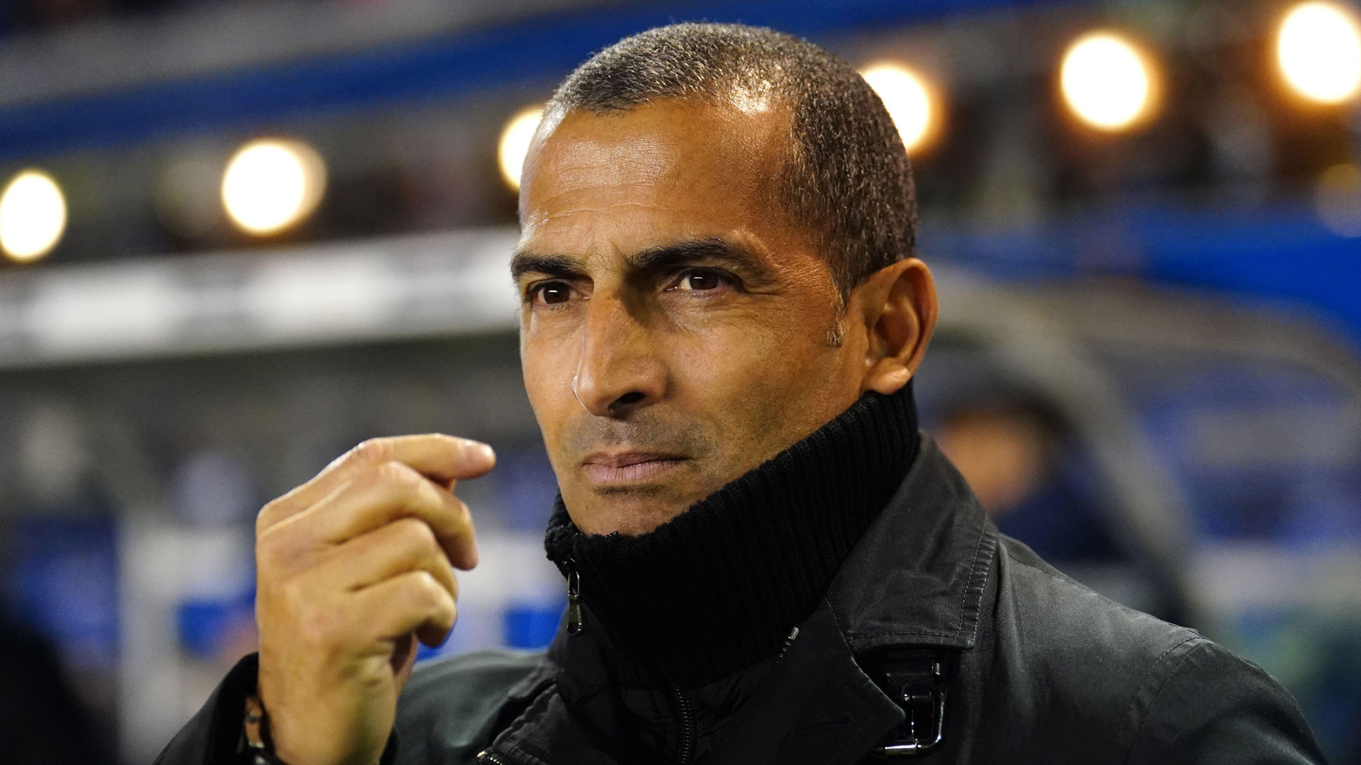 Sabri Lamouchi on the touchline at Birmingham City...