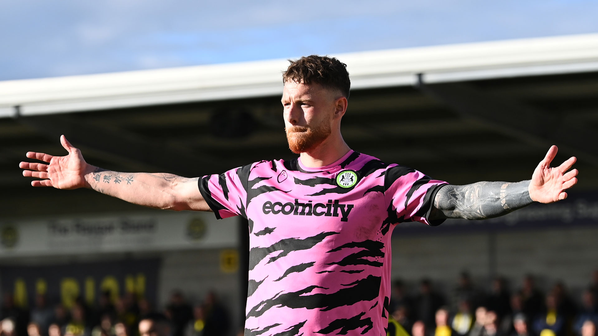 Connor Wickham in action for former side Forest Green Rovers...