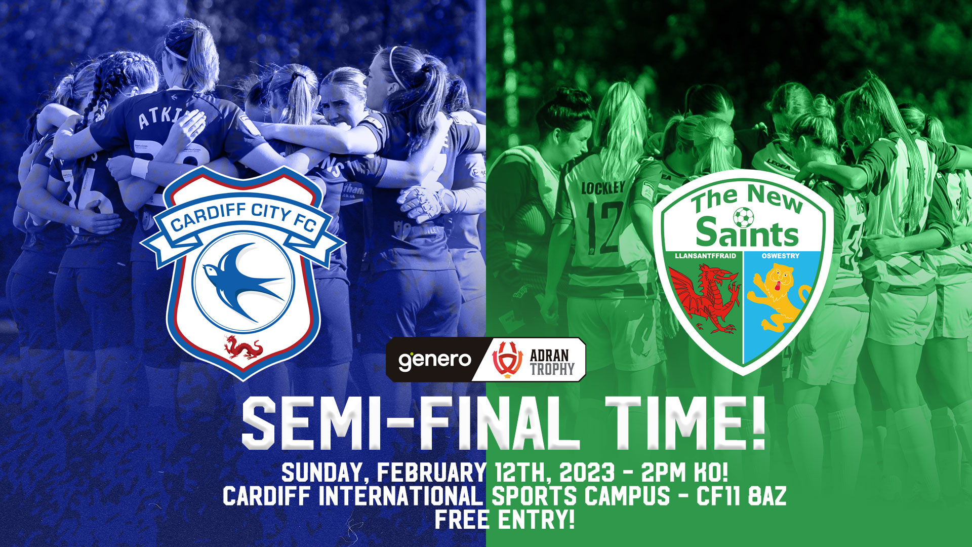 The Bluebirds host TNS on Sunday in the Adran Trophy Semi-Finals...