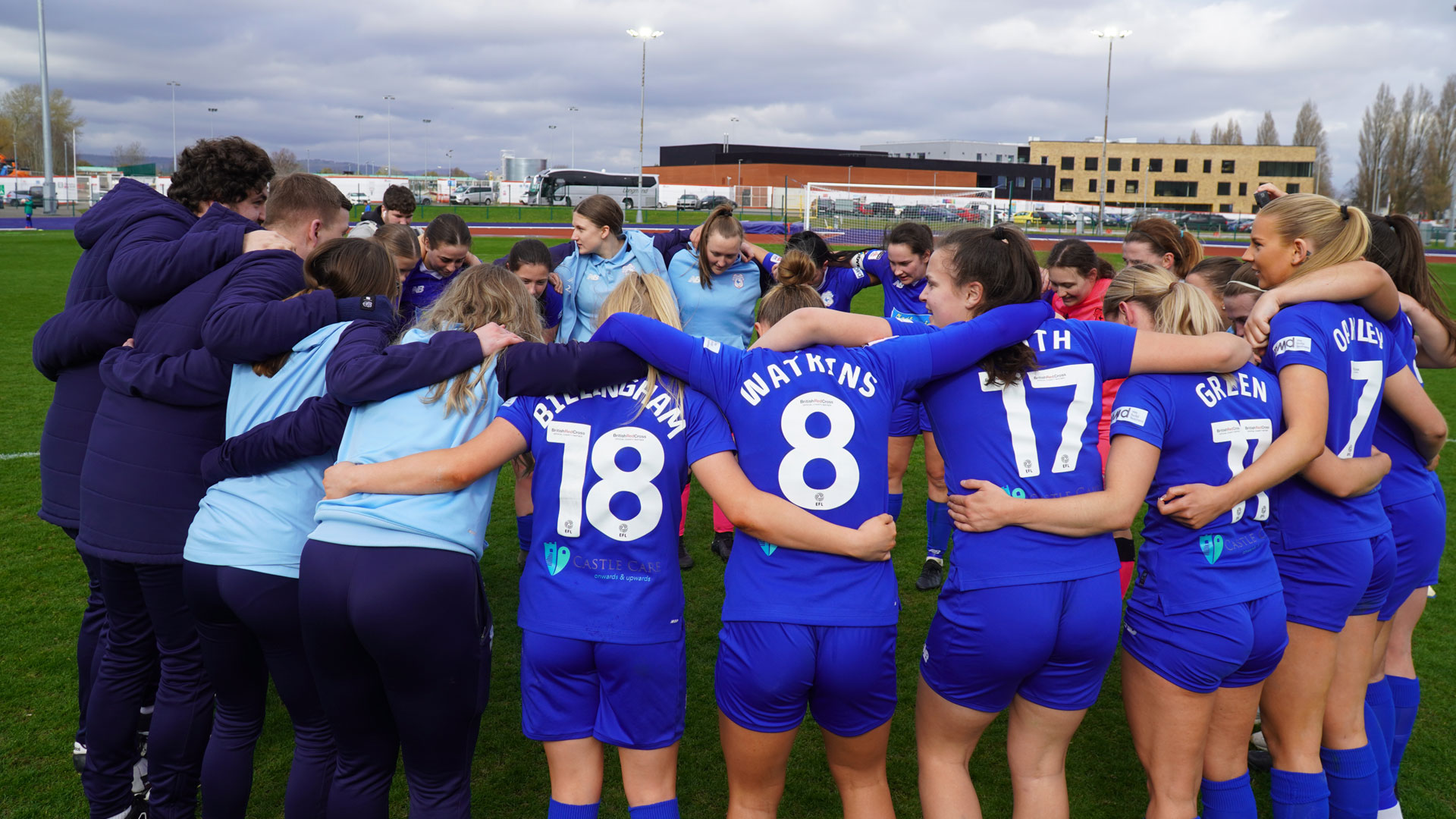 Rhianne Oakley of Cardiff City Women FC celebrates scoring the