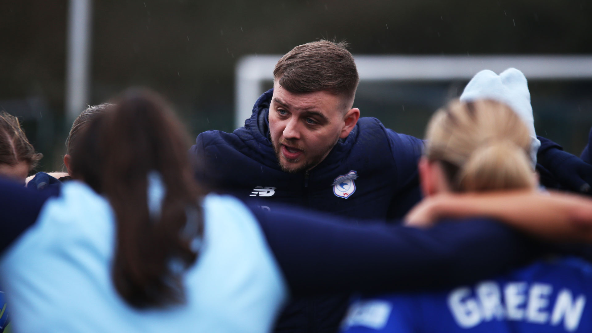 Iain Darbyshire addresses his squad...