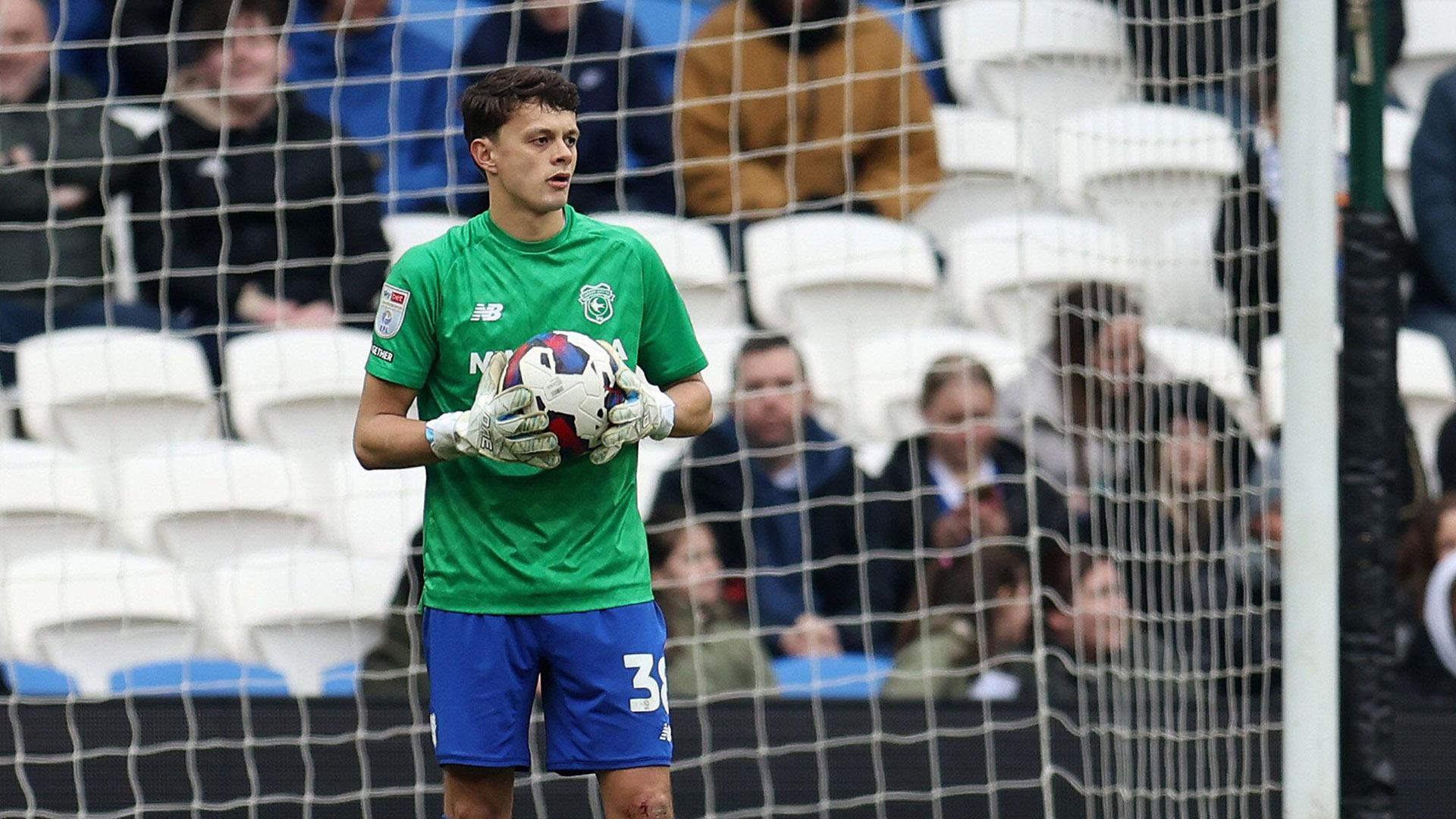 Perry Ng in goal vs. Bristol City...