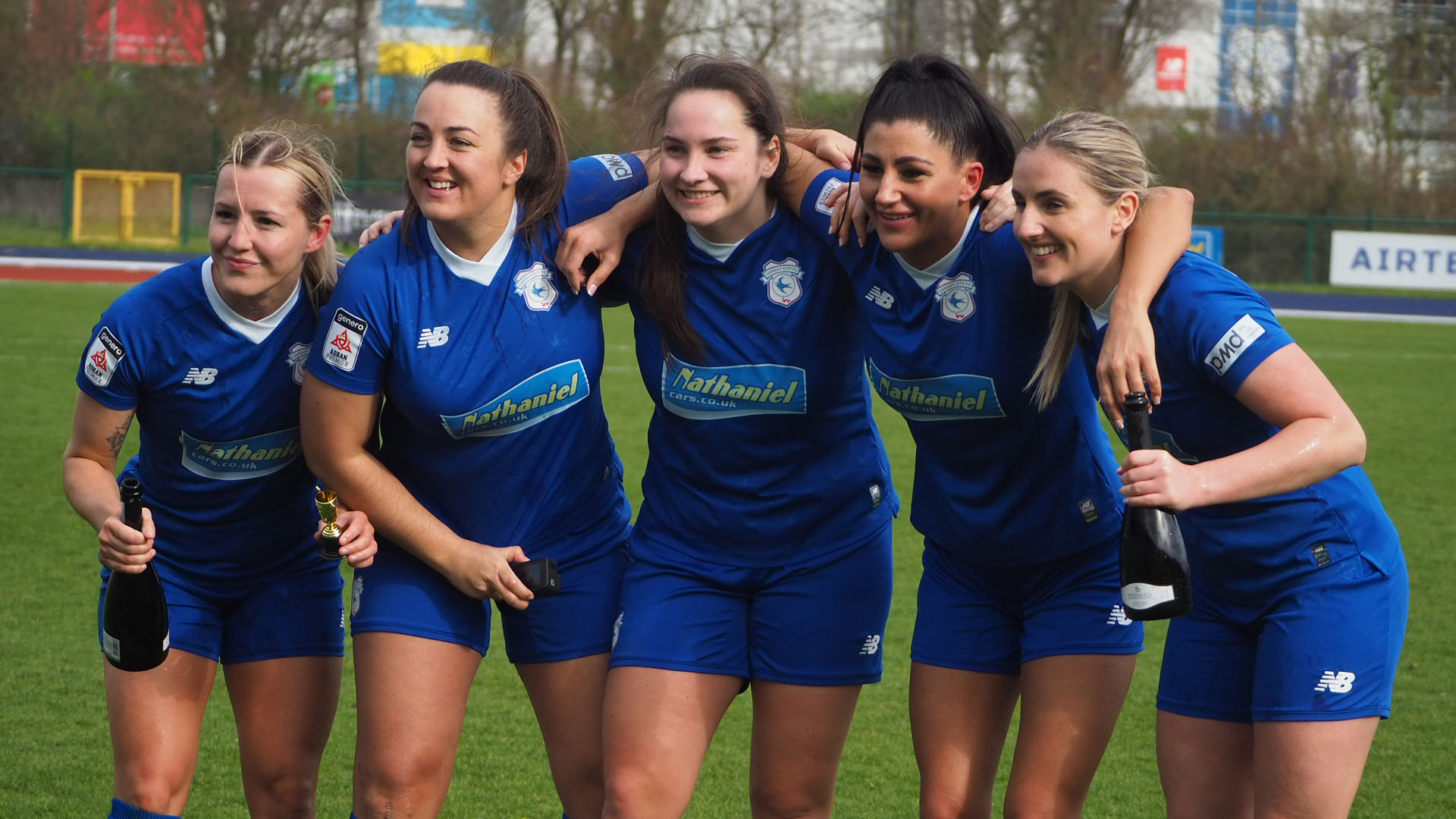 Our five players who won the title with us in 2013 celebrate again...