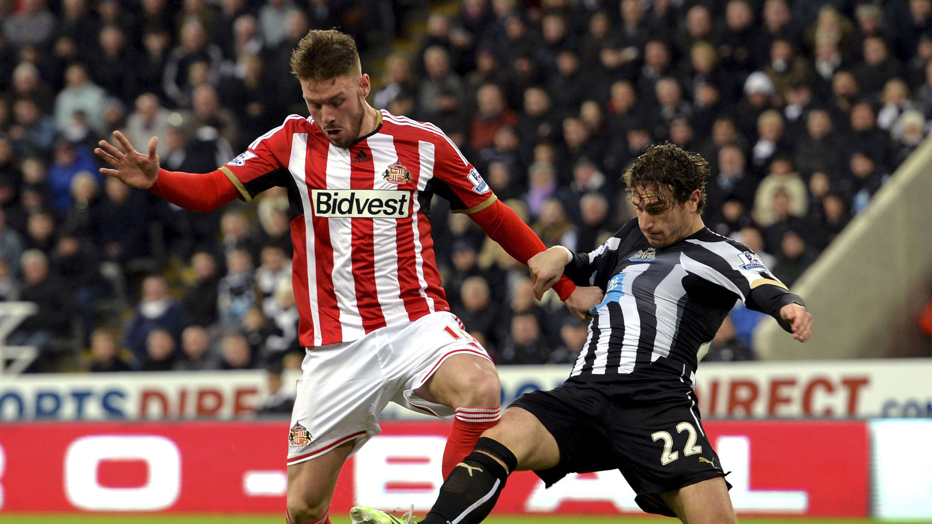 Connor Wickham in action for Sunderland against Newcastle United...