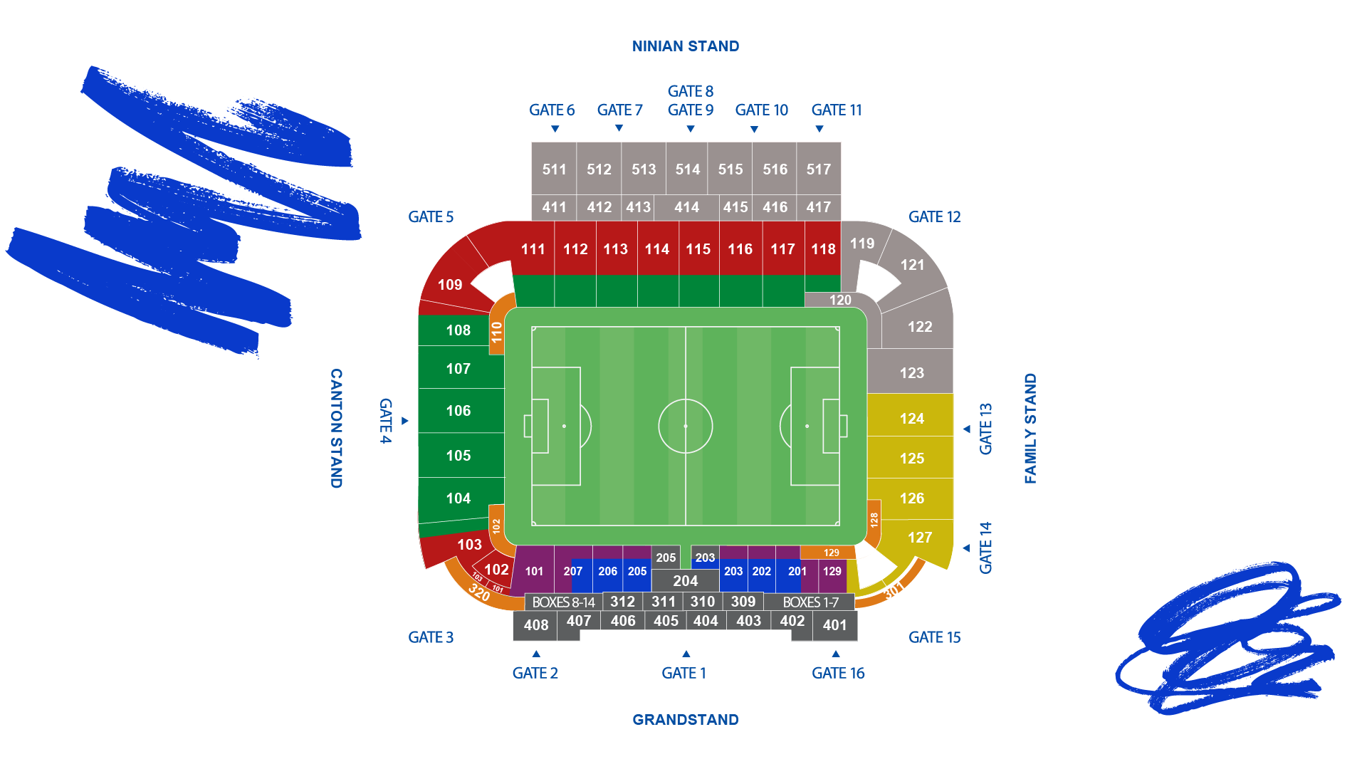 Stadium map