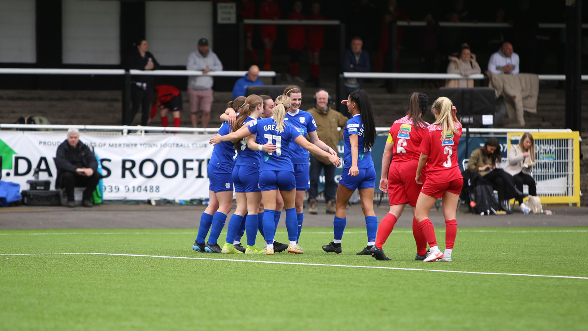 The Bluebirds celebrate...