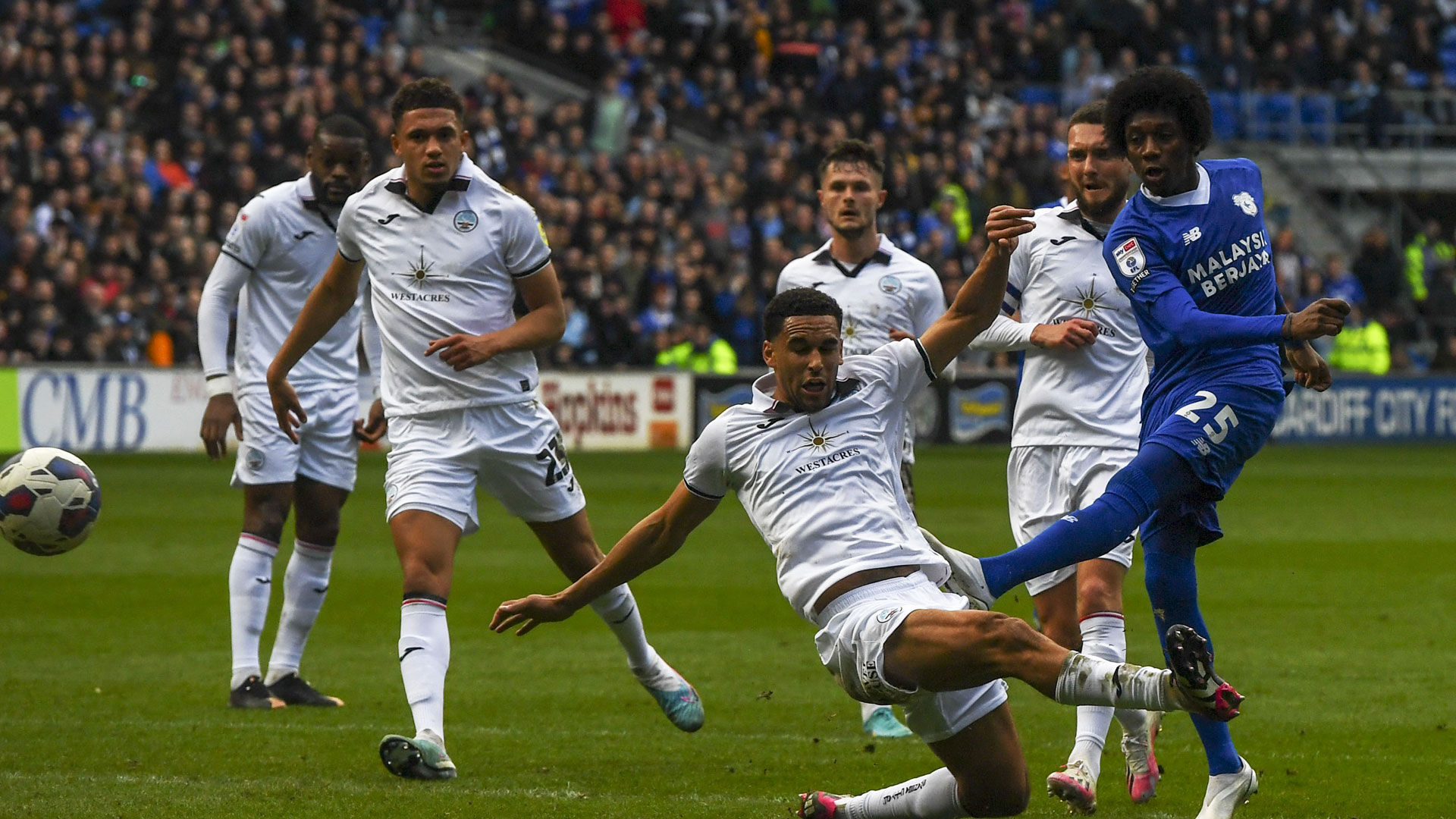 Jaden Philogene against Swansea City at CCS...