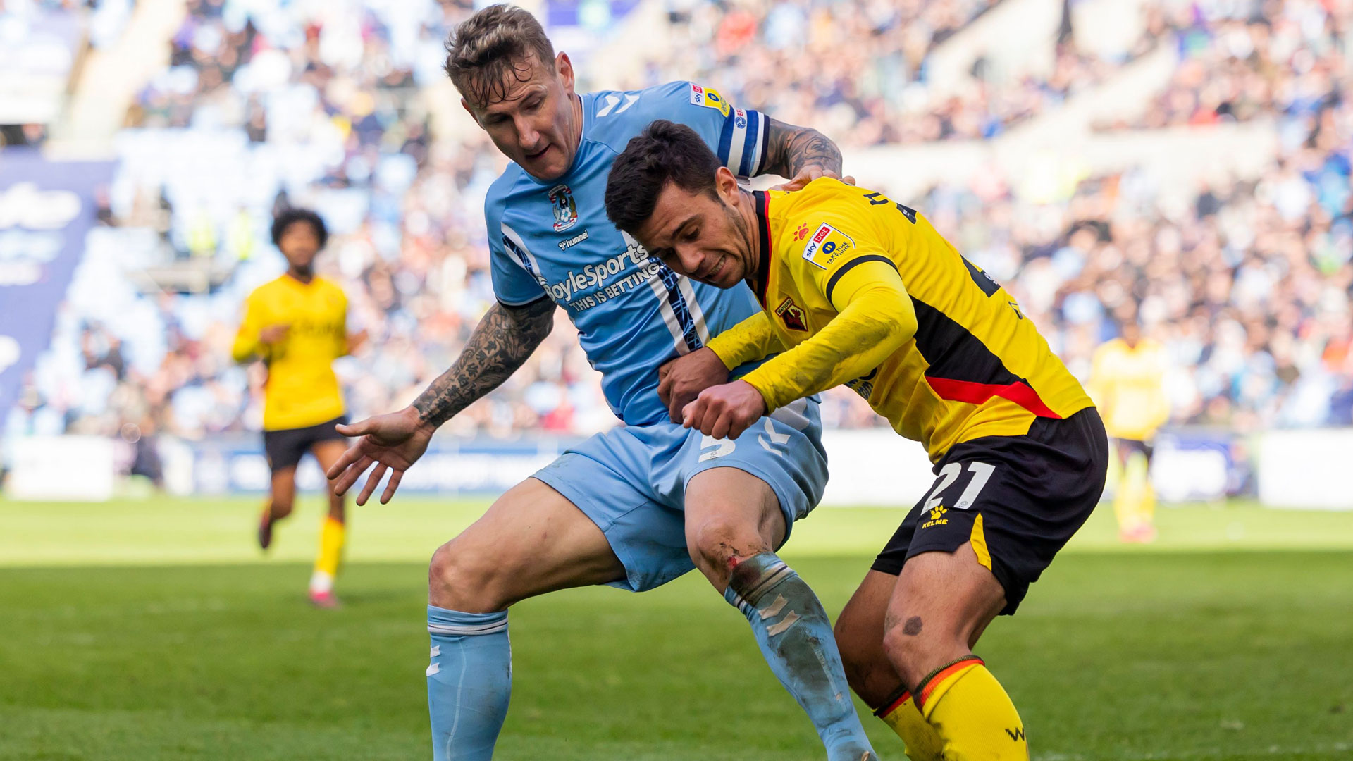 Watford in action against Coventry City...