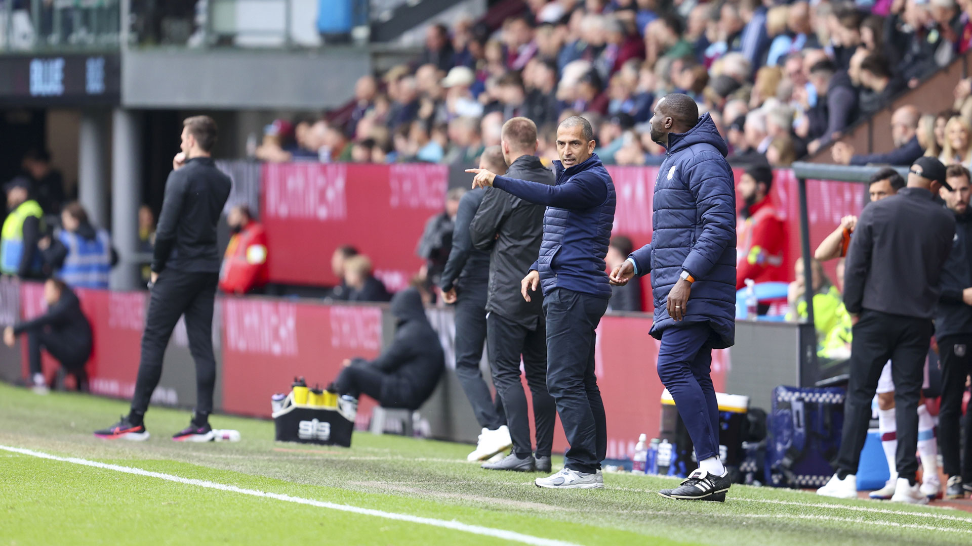 City boss Sabri Lamouchi on the touchline at Burnley...