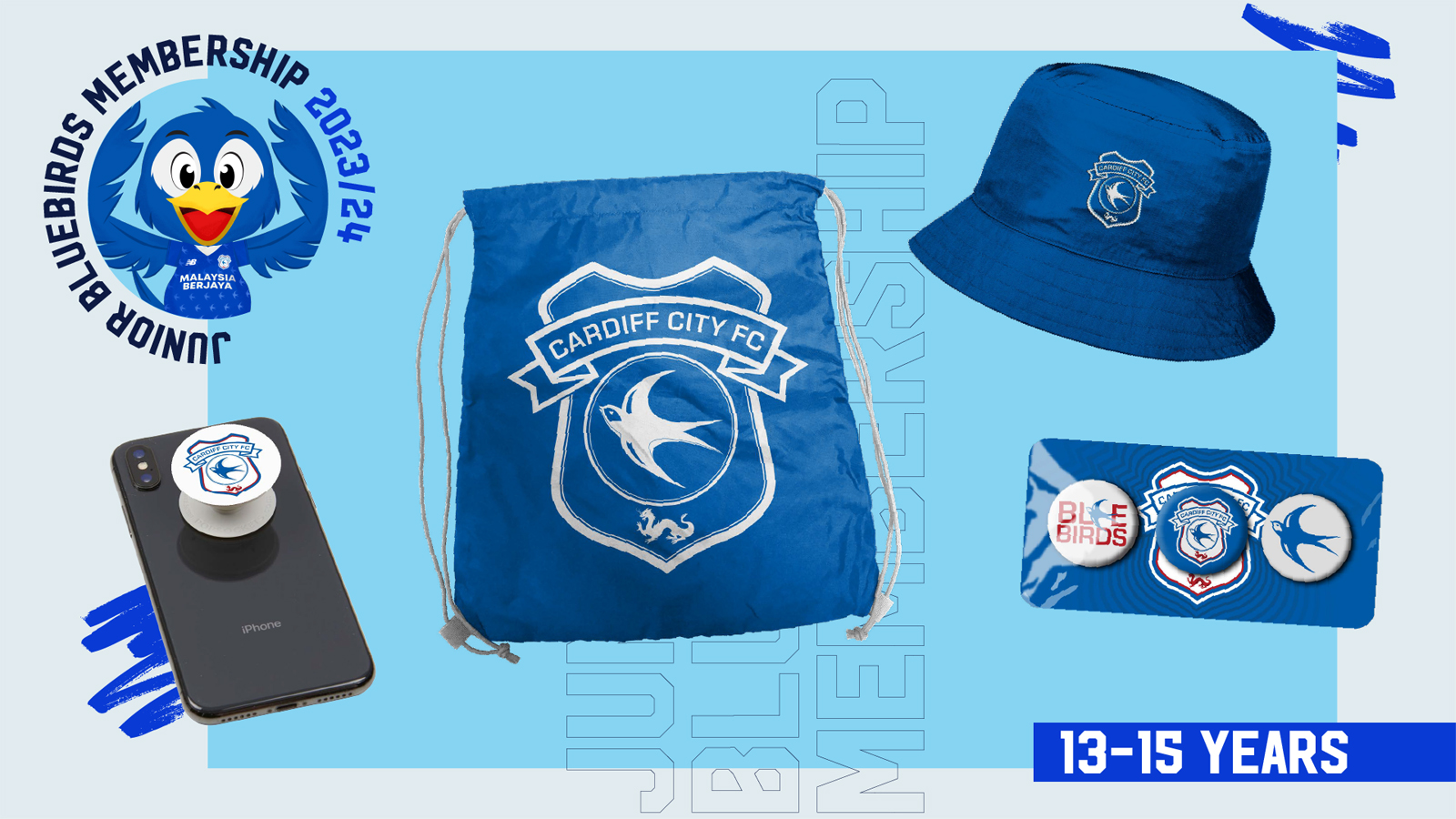 Cardiff City FC Crest Birthday Card 