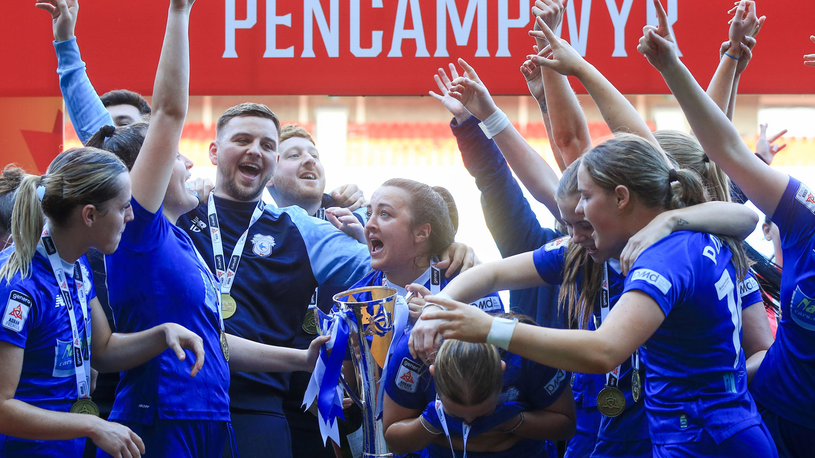 Cardiff City FC Women on X: A fantastic way to end a remarkable campaign!  🏆 Congratulations, #Bluebirds! 💙 #CityAsOne, @AdranLeagues