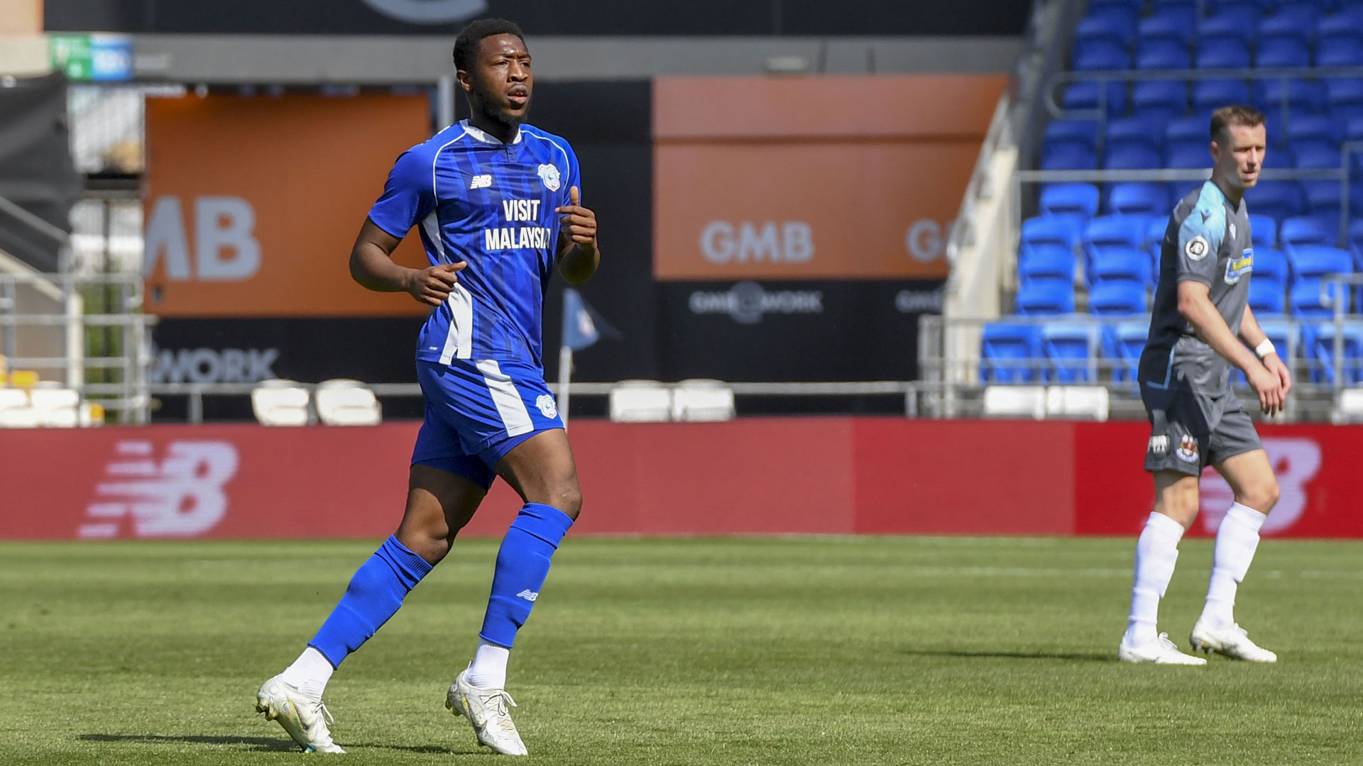 Ebou Adams in action for City at CCS...