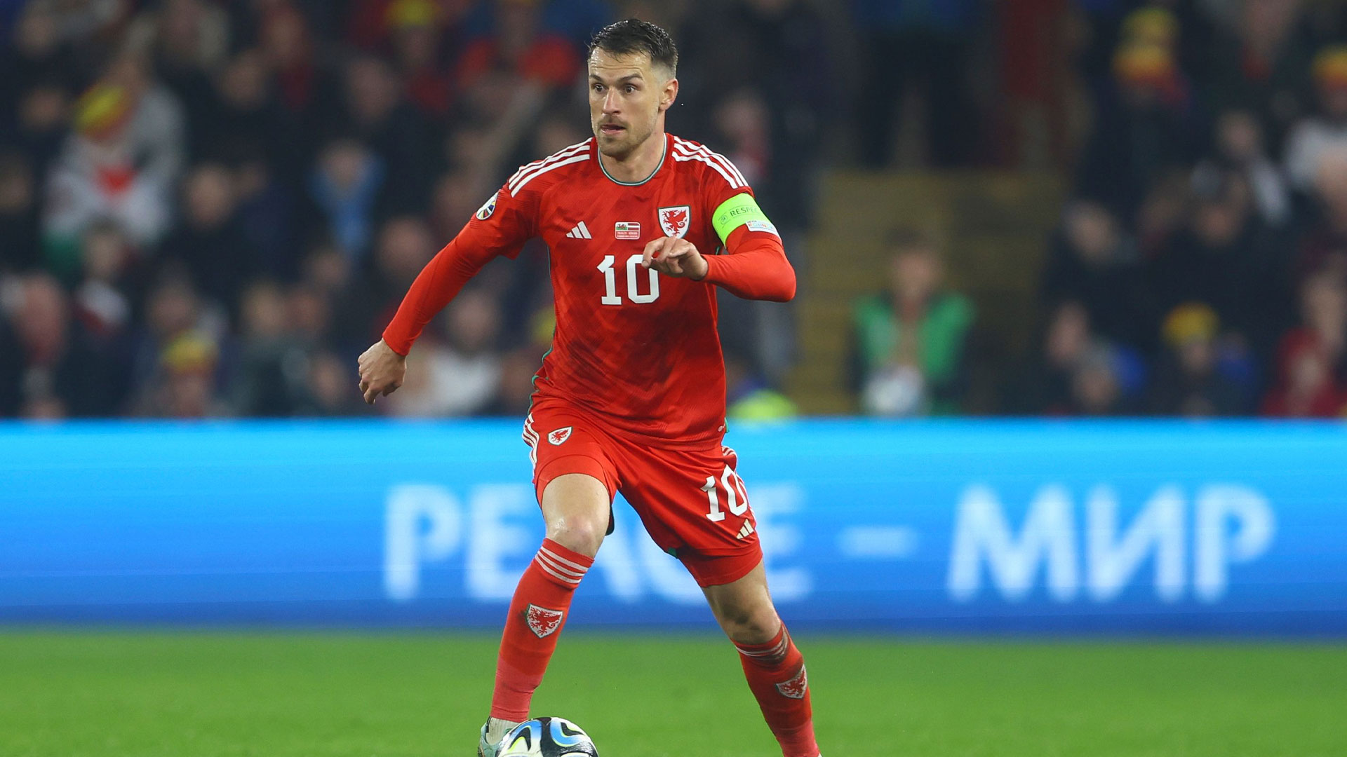 Aaron Ramsey in action for Wales