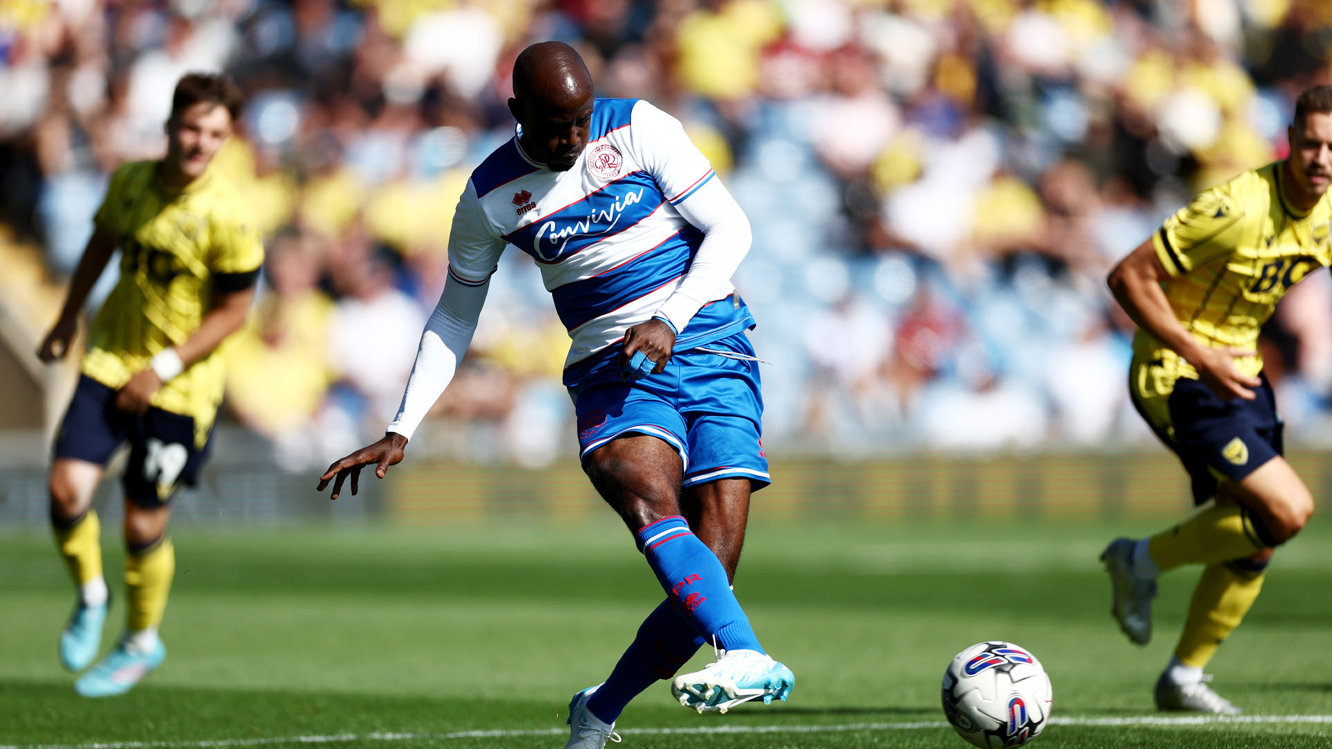 Albert Adomah in action for Queens Park Rangers against Watford