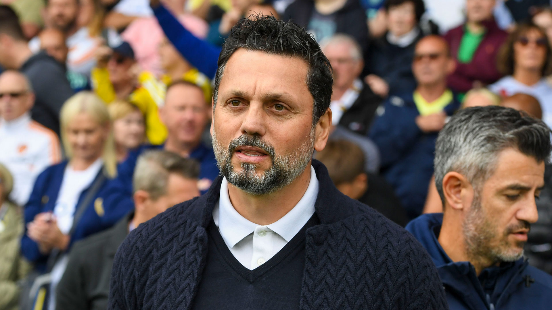 Erol Bulut on the touchline during Cardiff City's 2-2 draw against Leeds United