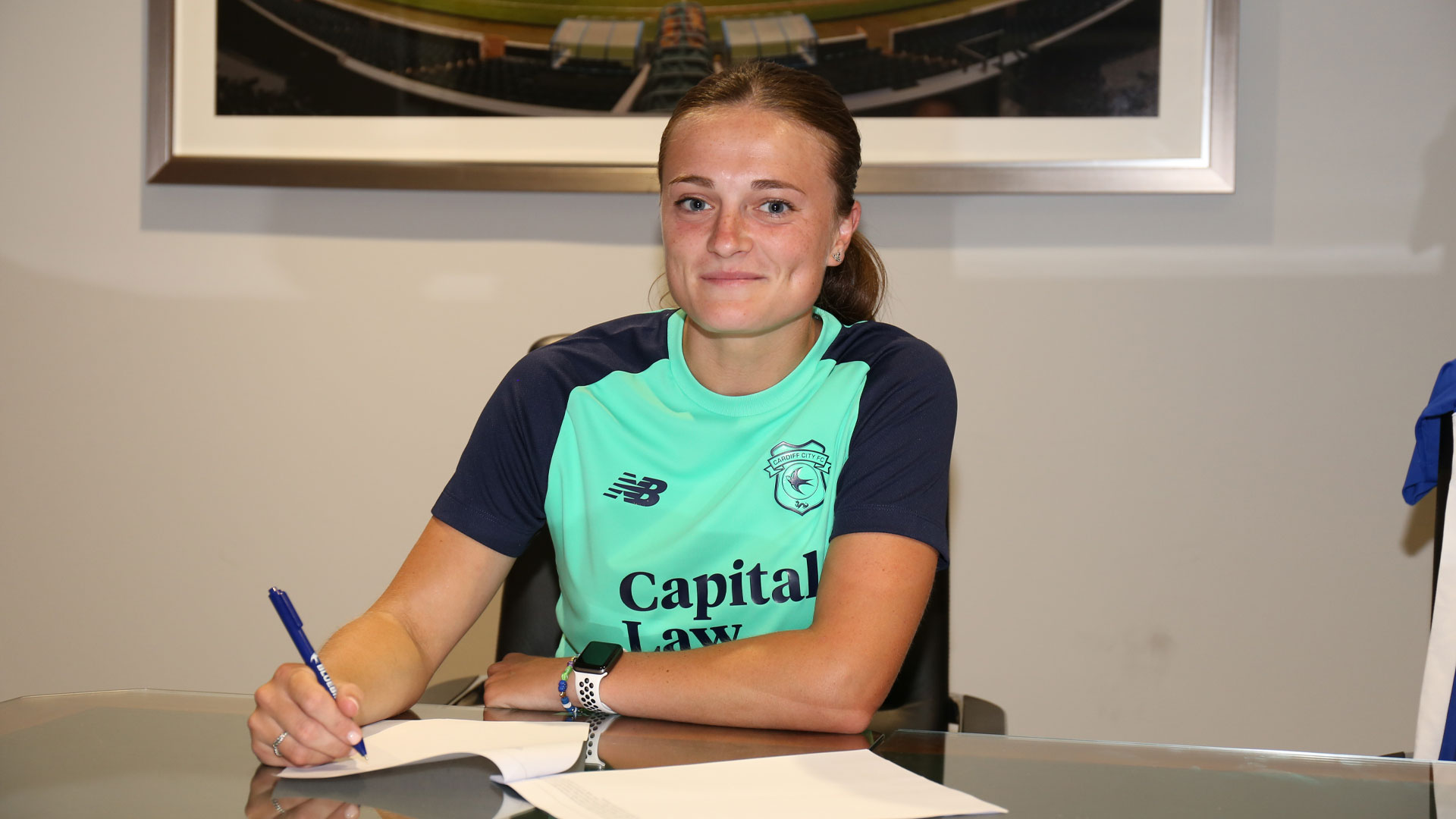 Ffion Price Cardiff City club shop to Bluebirds squad member