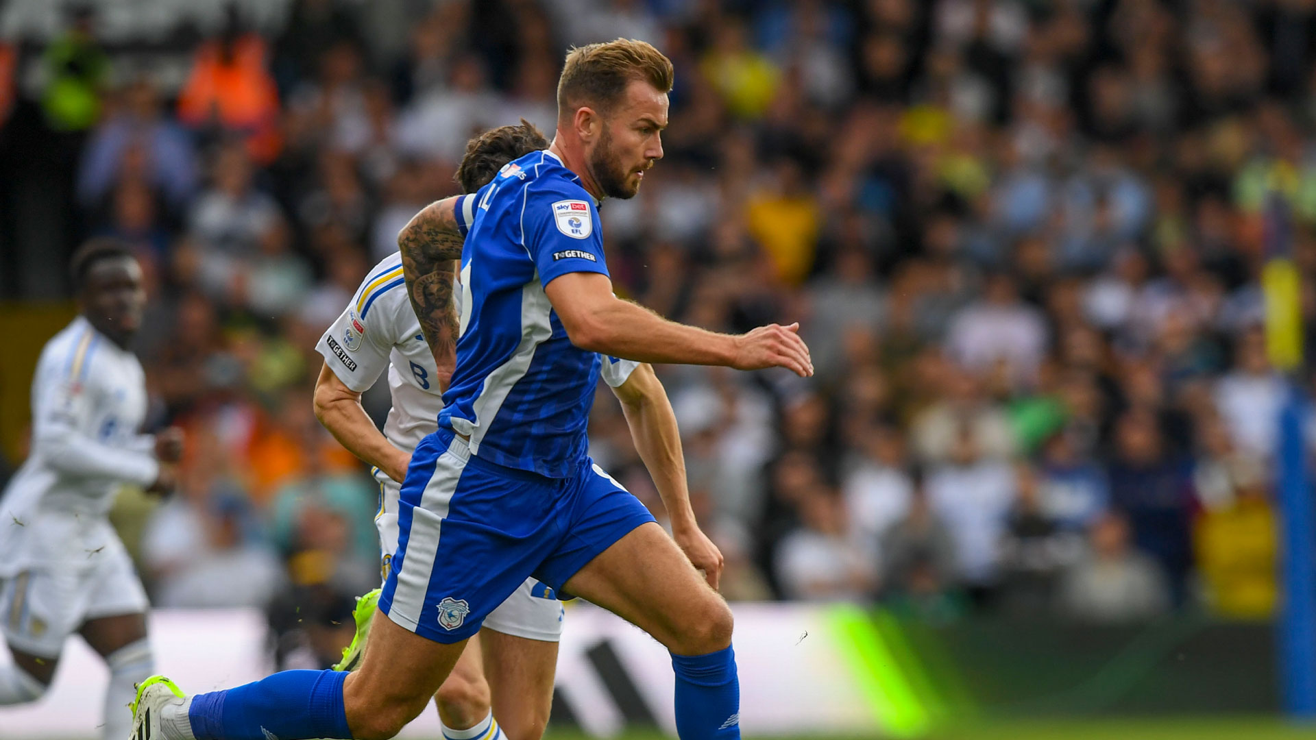 Joe Ralls in action for Cardiff City against Leeds United