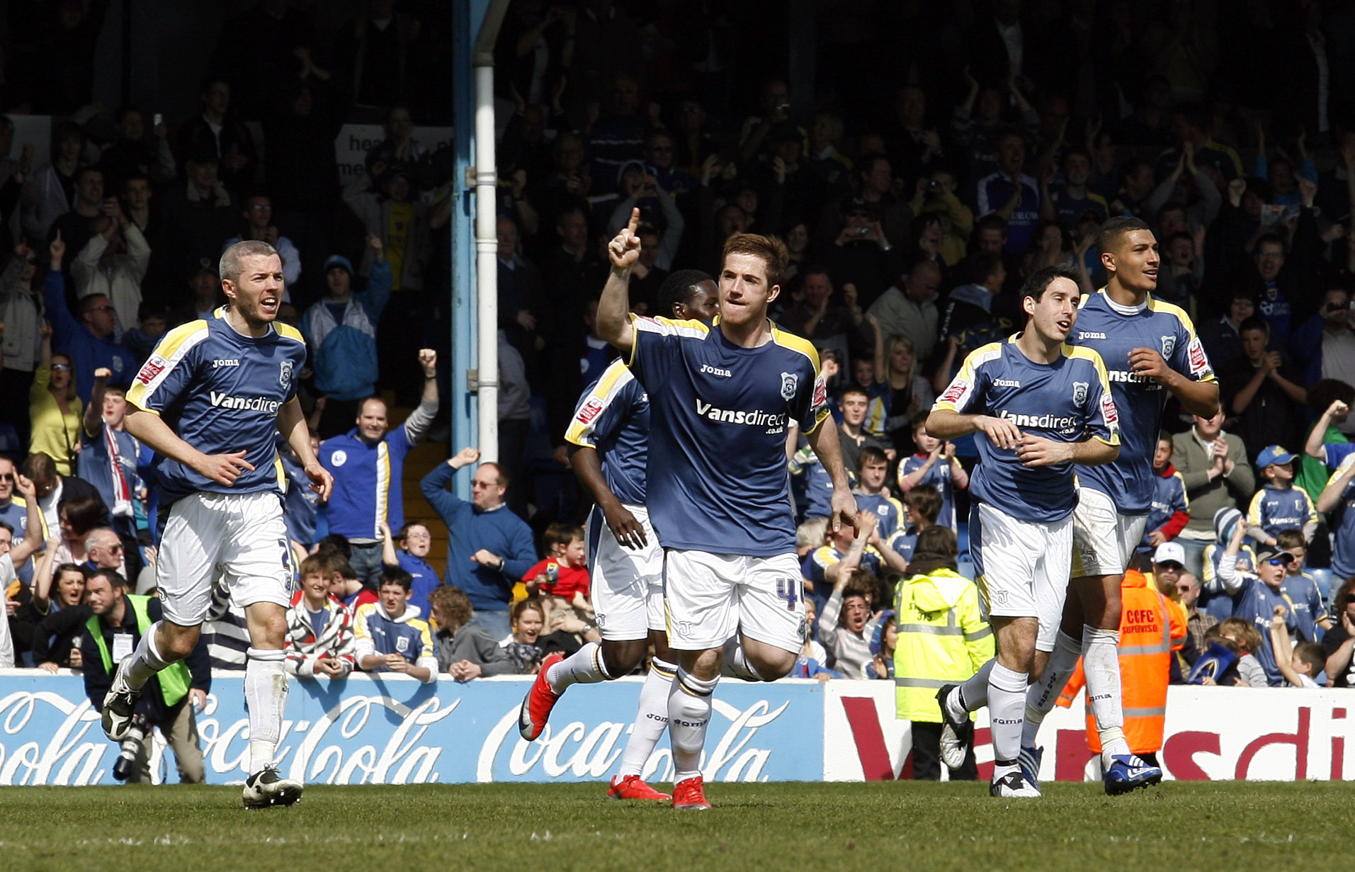 Ross McCormack celebrates scoring for Cardiff City