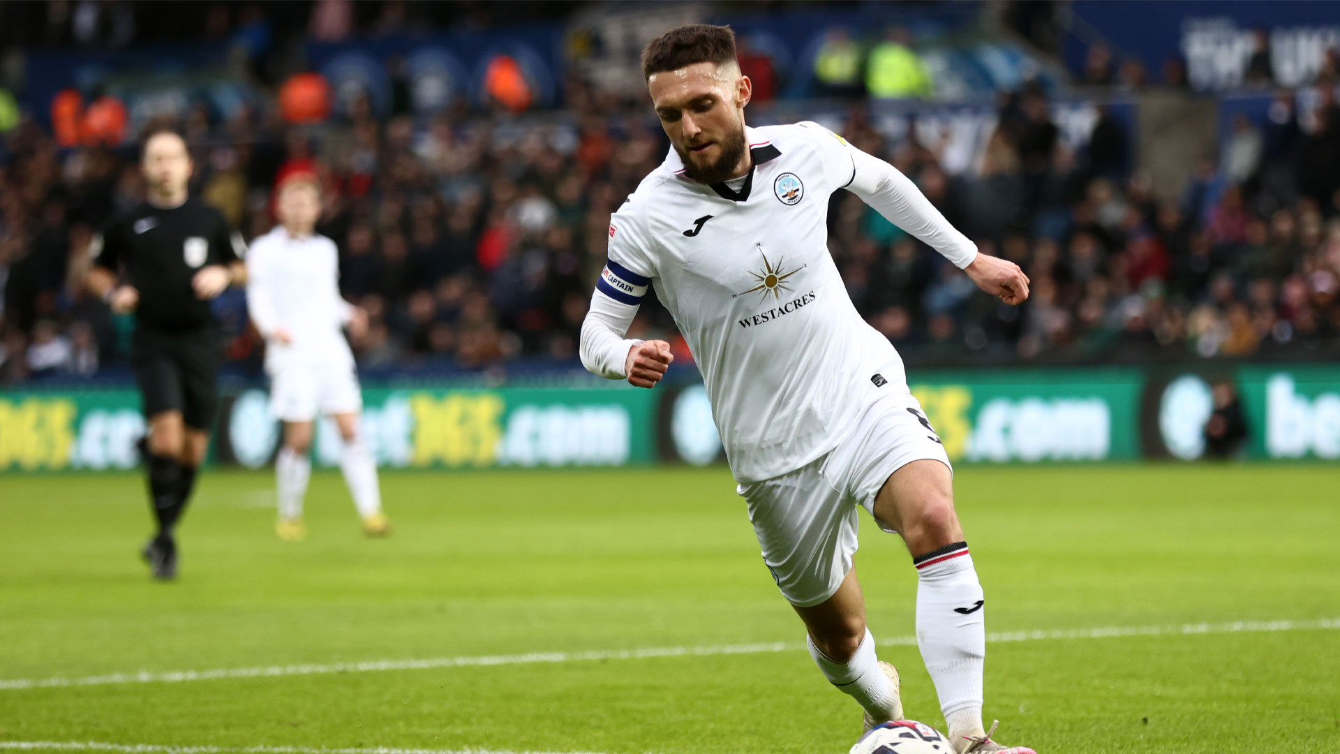 Matthew Grimes in action for Swansea City